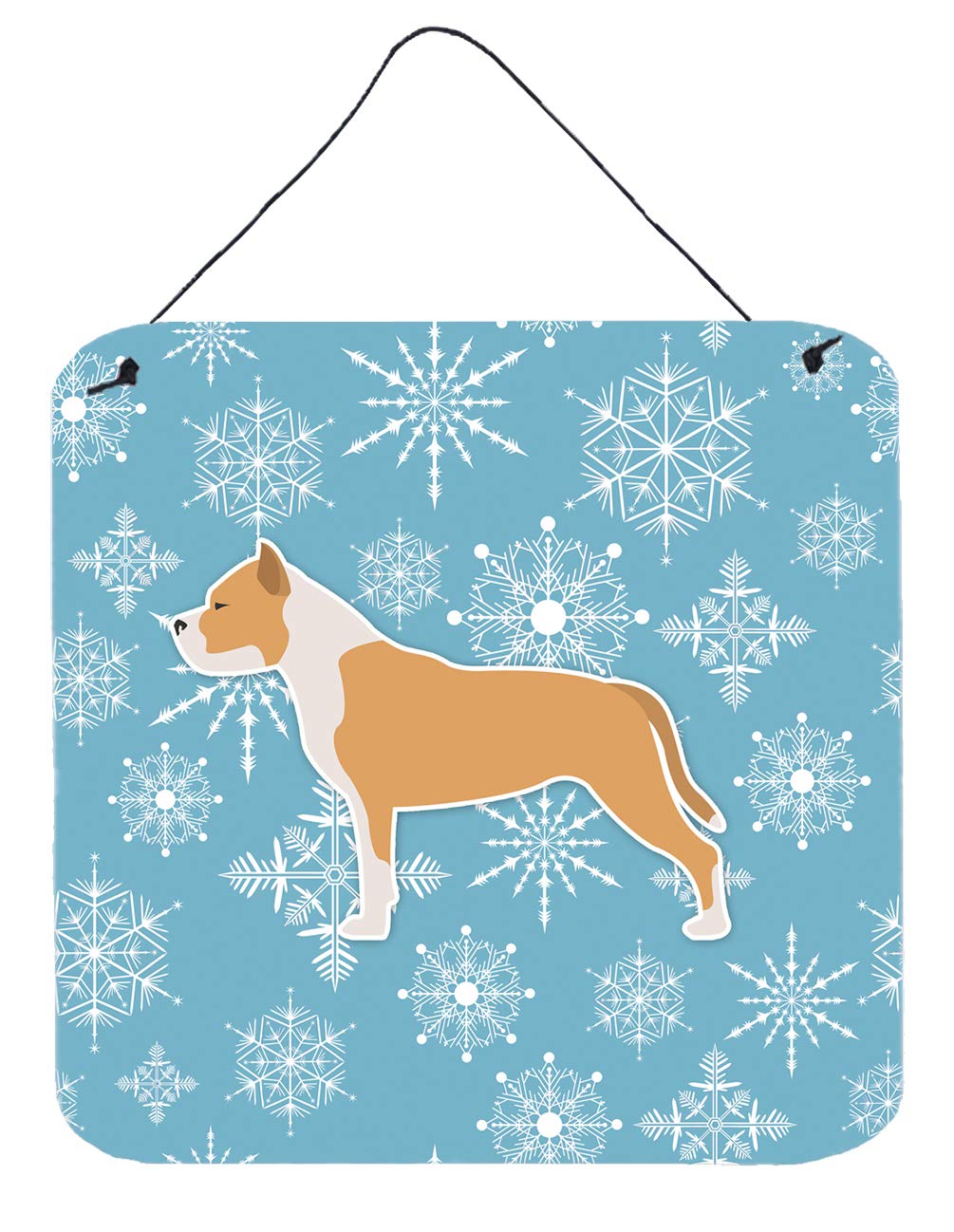 Winter Snowflake Design with Dog Art Wall or Door Hanging Prints