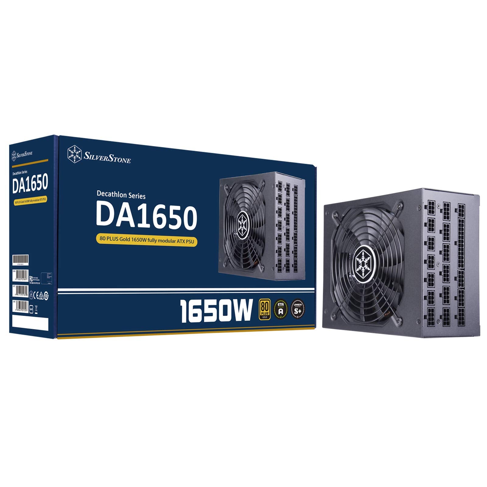 1650W, ATX form factor, single +12V rails with 137.5A output, Silent 135mm FDB Fan with 18dBA, Semi-fanless function, efficiency 80Plus GOLD certification, Modular cable,12x 6+2pin PCI-E.