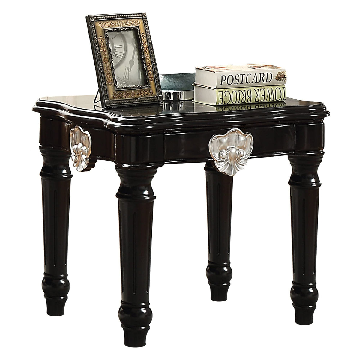 Benjara, Black Benzara Bold And Beautiful End Table With Turned Legs