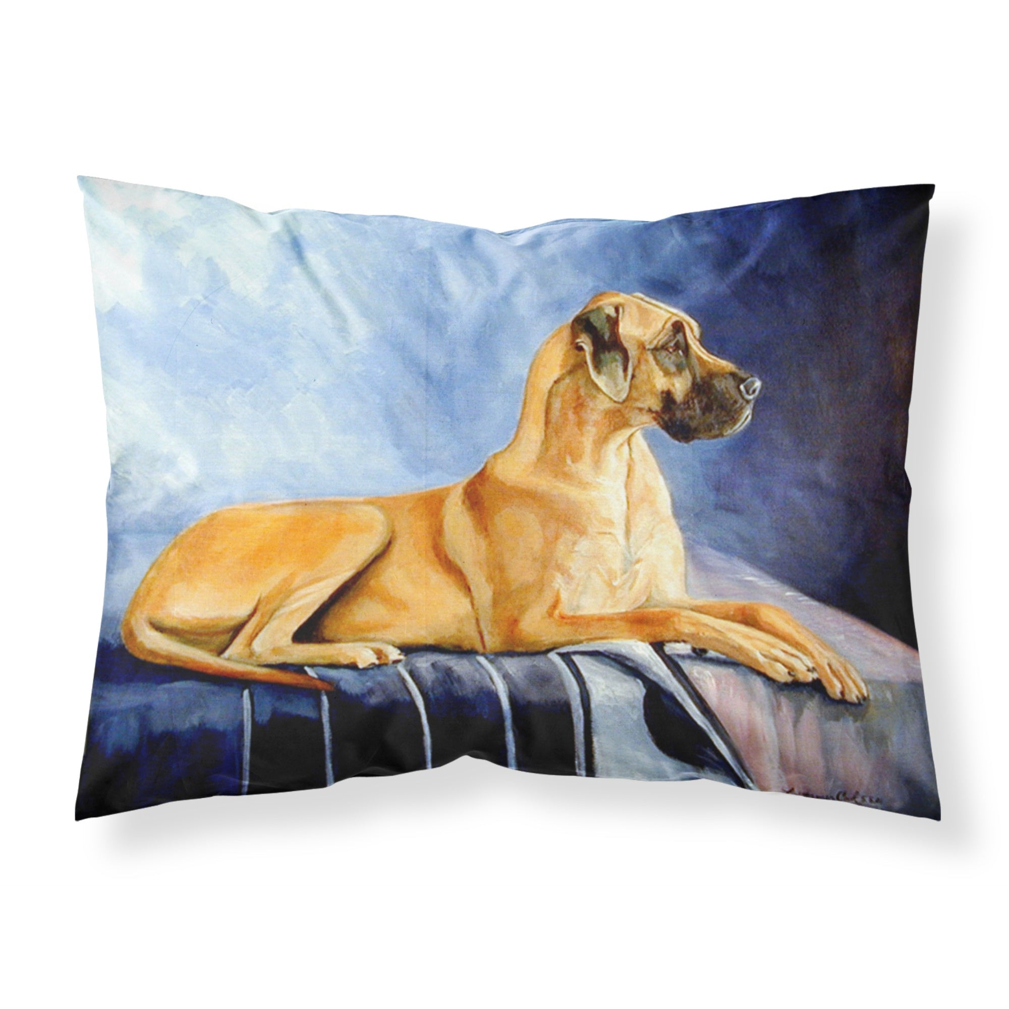 Caroline'S Treasures 7204Pillowcase Natural Fawn Great Dane Moisture Wicking Fabric Standard Pillowcase, Large, Multicolor