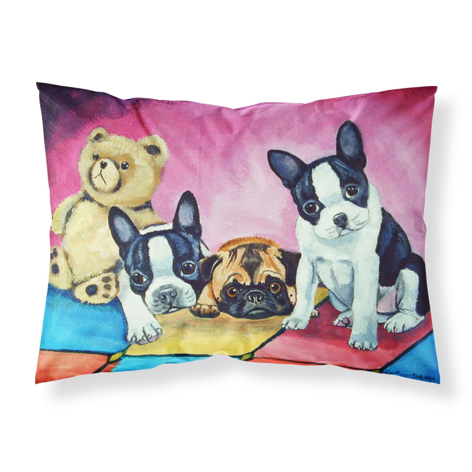 Caroline'S Treasures 7205Pillowcase Multiple Breeds Moisture Wicking Fabric Standard Pillowcase, Large, Multicolor