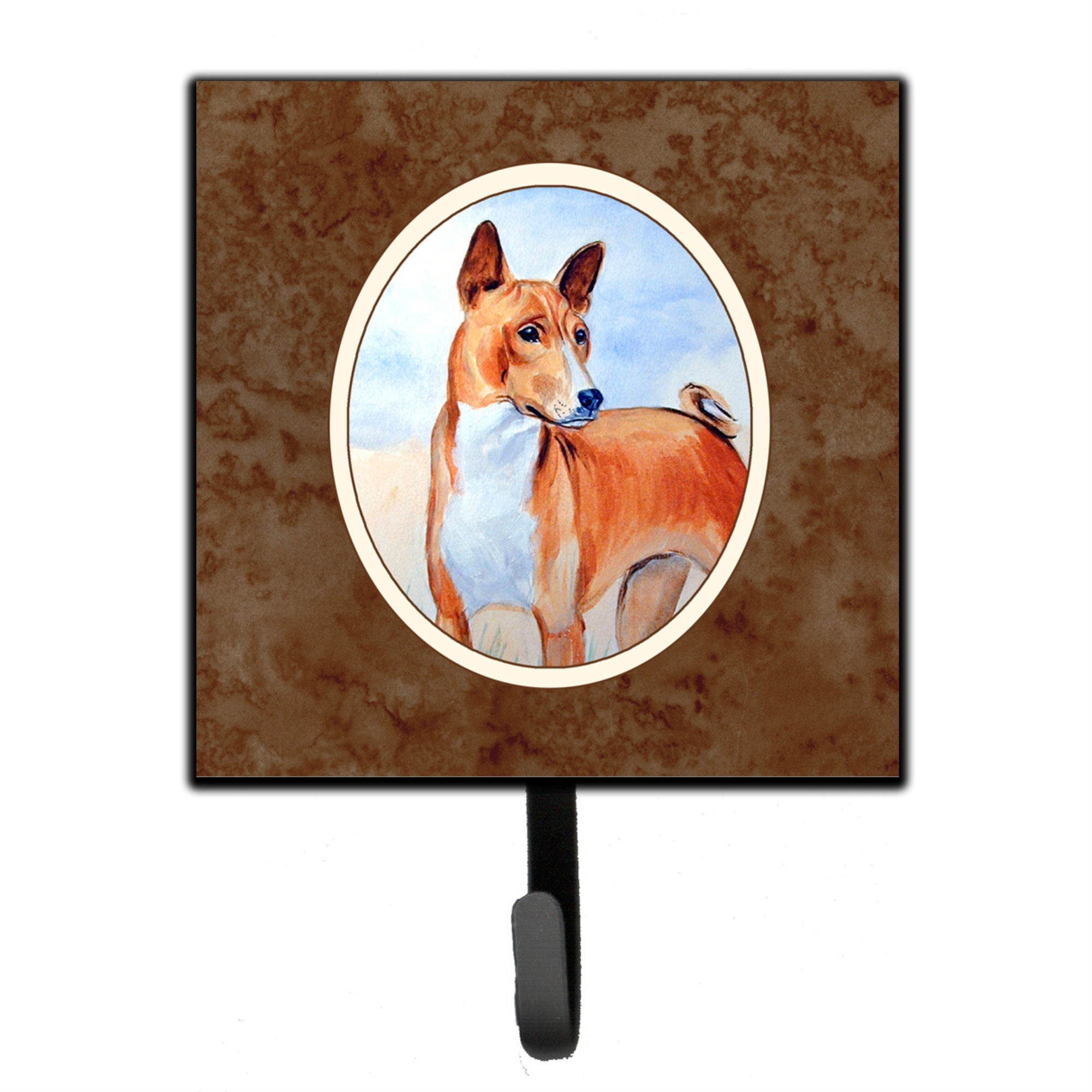 Caroline'S Treasures Red And White Basenji Leash Or Key Holder 7223Sh4, Small, Multicolor