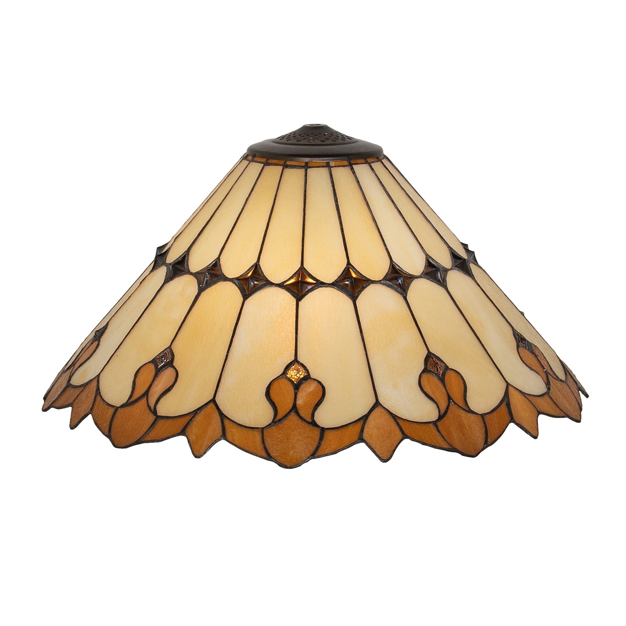 20' Wide Nouveau Cone Stained Glass Shade