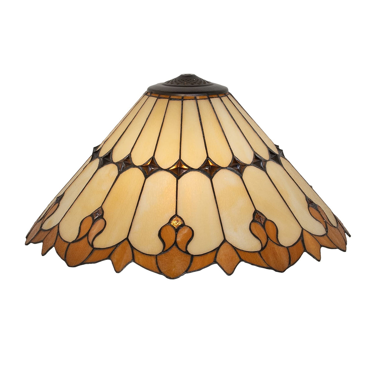 20' Wide Nouveau Cone Stained Glass Shade