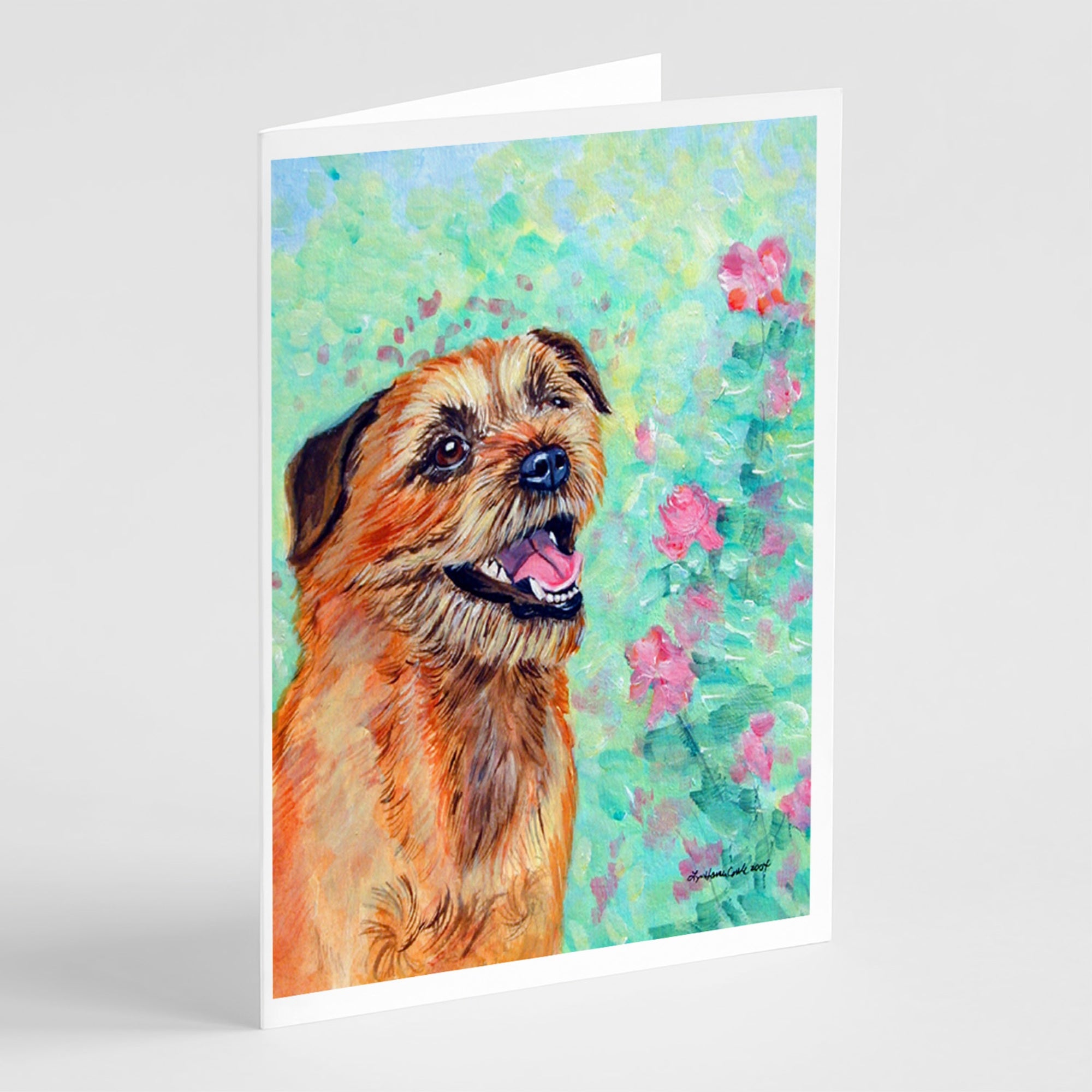 Border Terrier  Greeting Cards And Envelopes Pack Of 8
