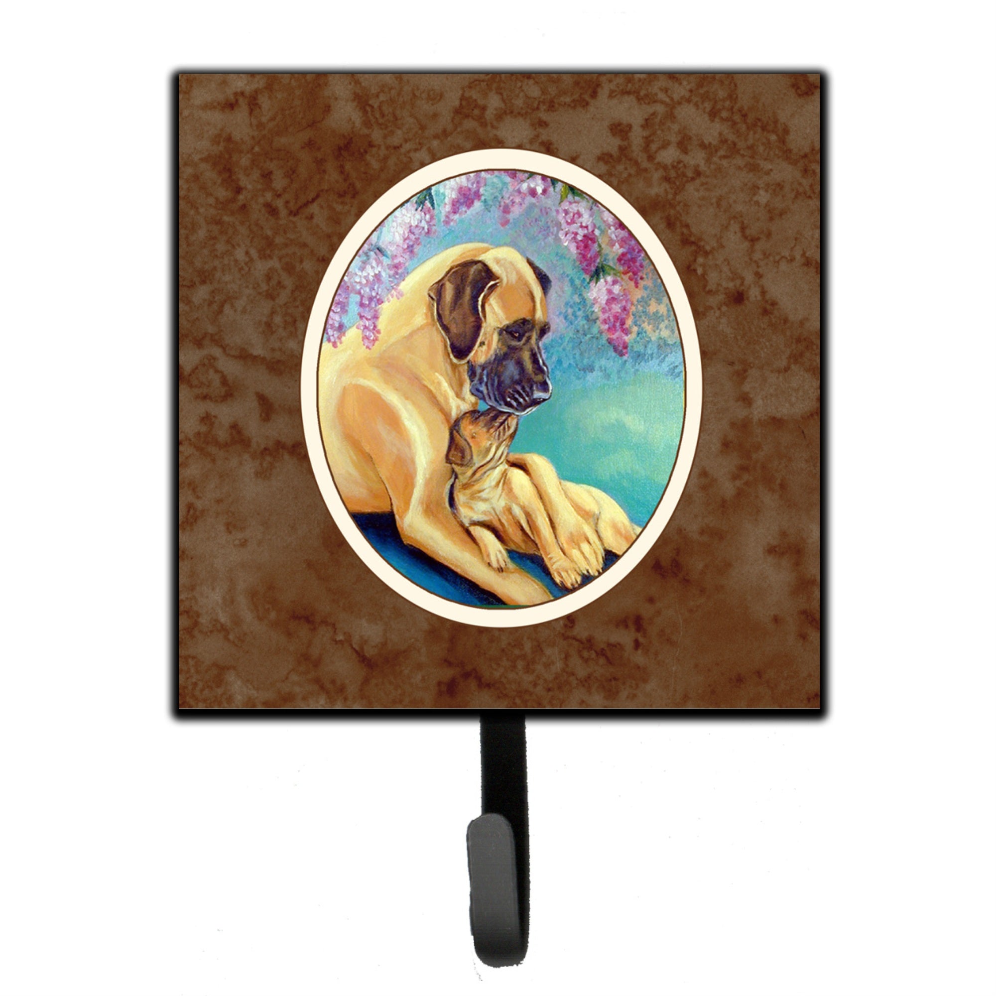 Caroline'S Treasures Dane And Puppy Leash Or Key Holder 7233Sh4, Small, Multicolor