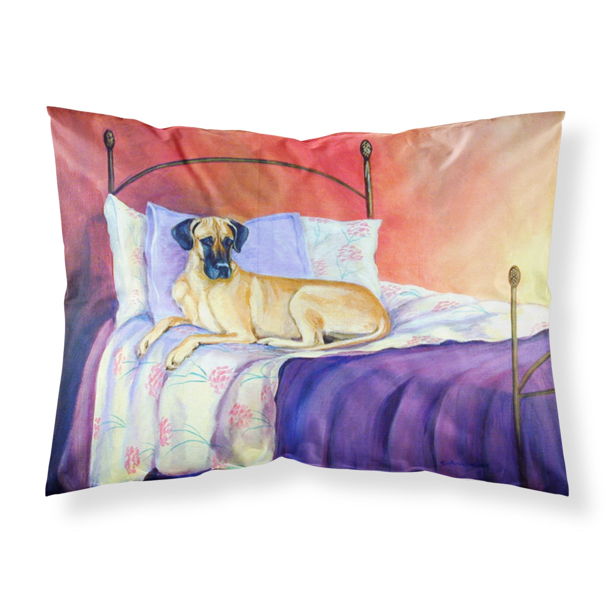 Caroline'S Treasures 7256Pillowcase Great Dane Moisture Wicking Fabric Standard Pillowcase, Large, Multicolor