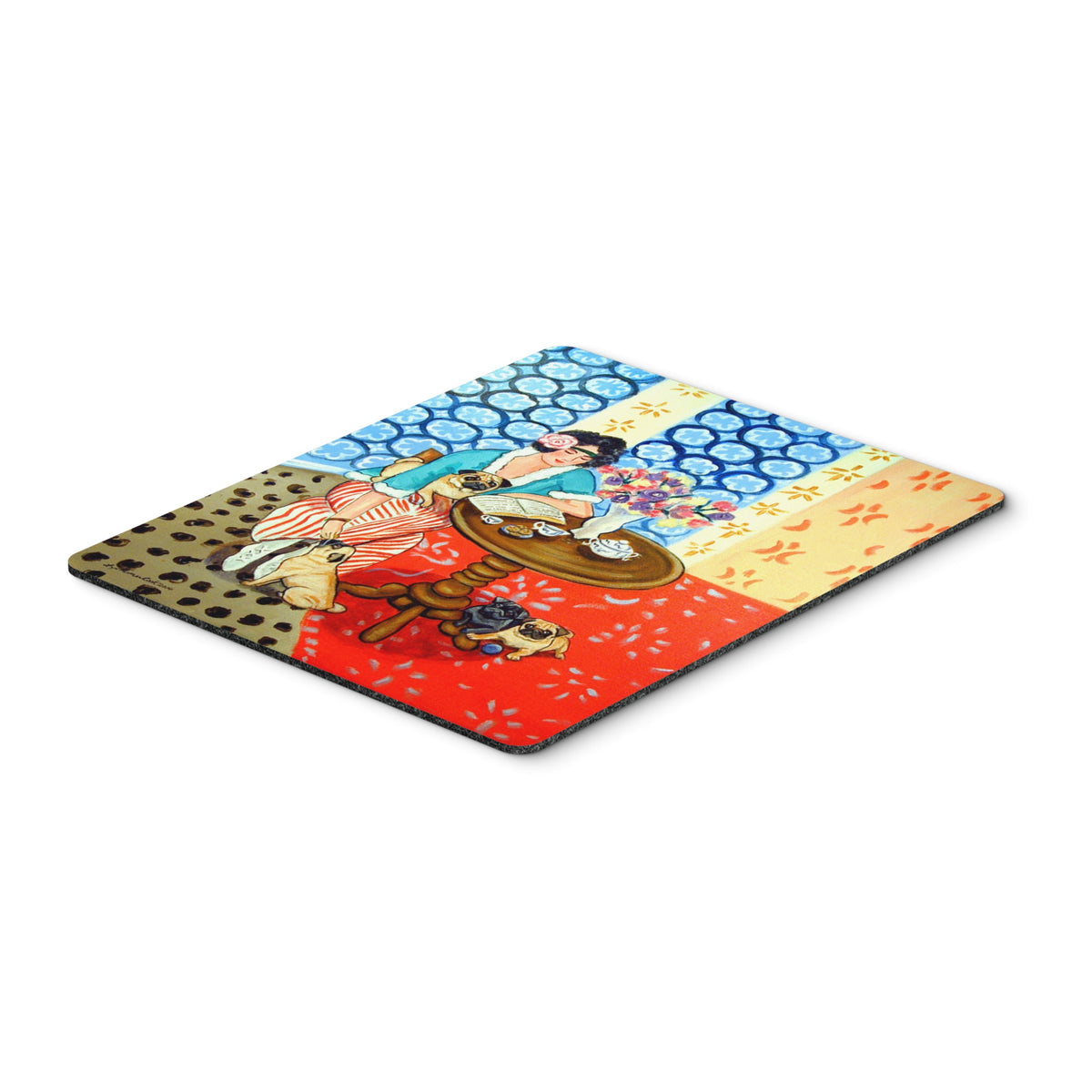Caroline'S Treasures Mouse/Hot Pad/Trivet, Lady With Her Pug (7259Mp)