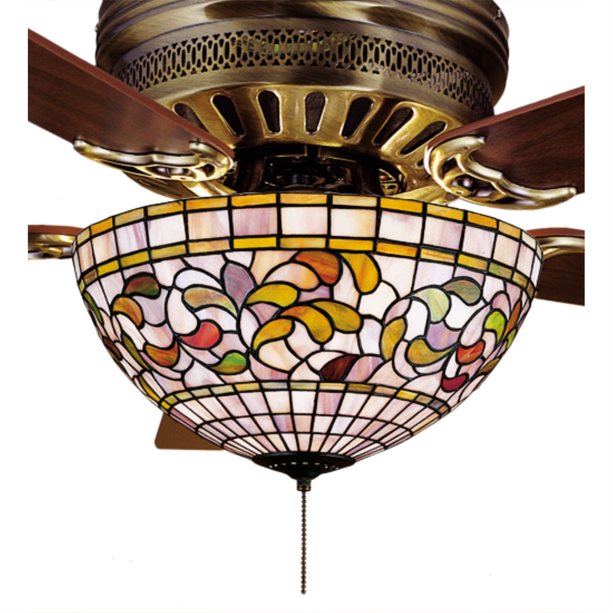 16' Wide Tiffany Turning Leaf Fan Light Fixture