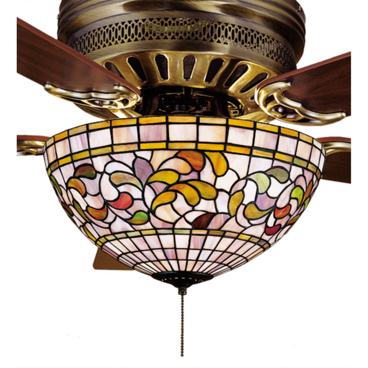 16' Wide Tiffany Turning Leaf Fan Light Fixture