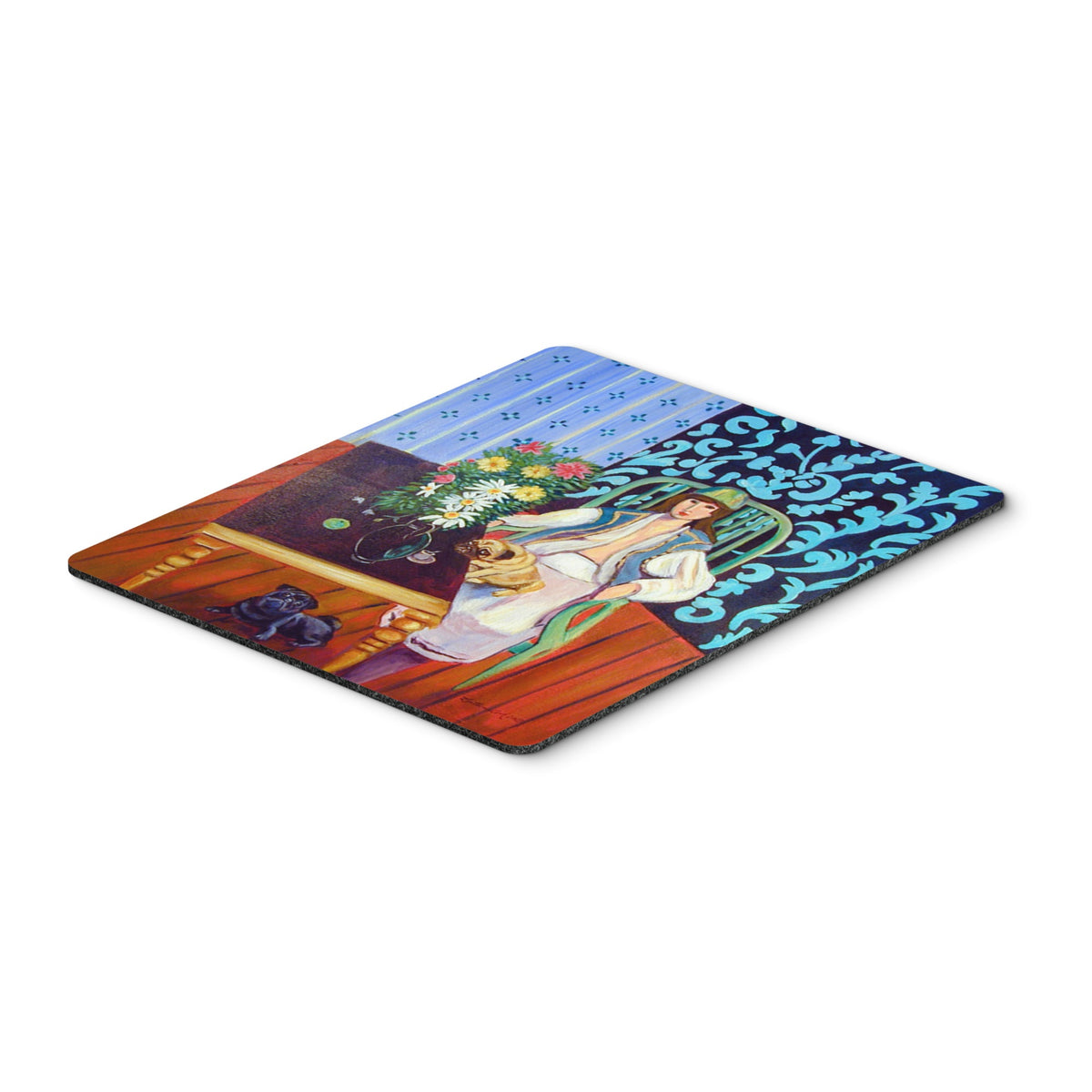 Caroline'S Treasures Mouse/Hot Pad/Trivet, Lady With Her Pug (7265Mp)