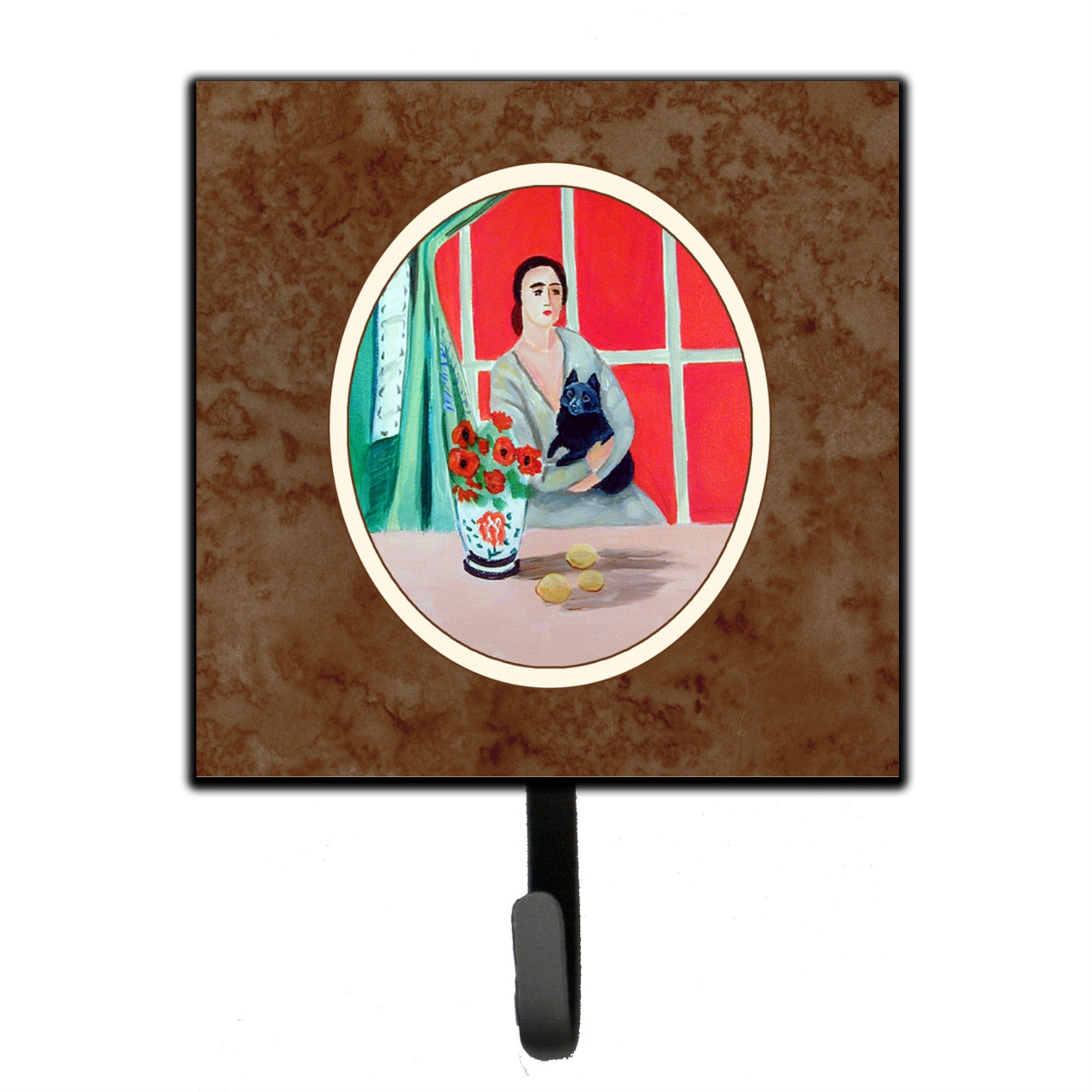 Caroline'S Treasures Lady With Her Schipperke Leash Or Key Holder 7269Sh4, Small, Multicolor