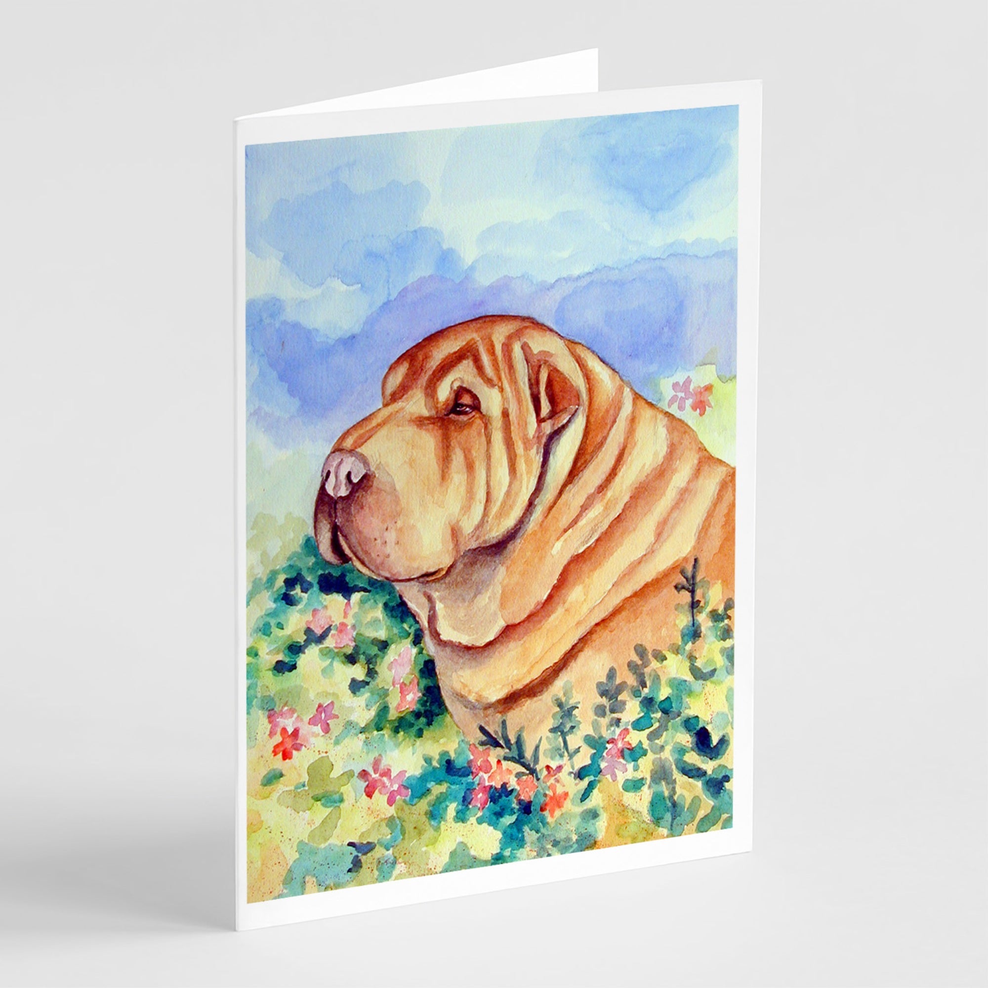 Shar Pei  Greeting Cards And Envelopes Pack Of 8