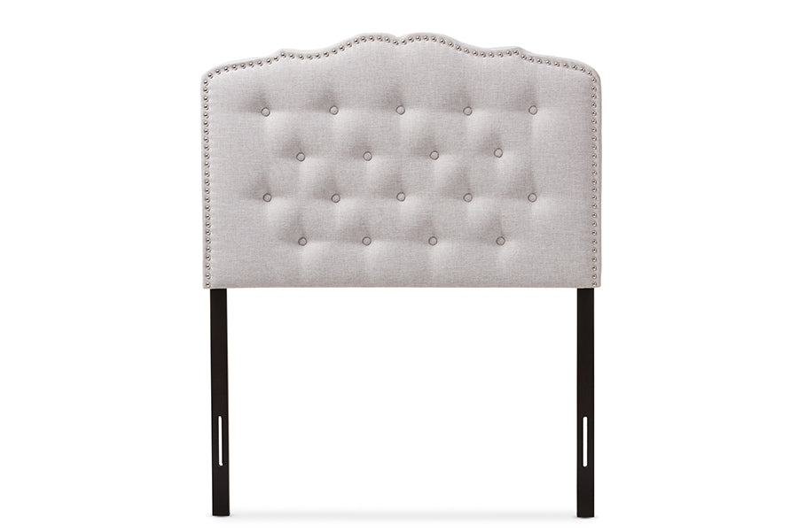 Baxton Studio Lucy Modern And Contemporary Greyish Beige Fabric Twin Size Headboard