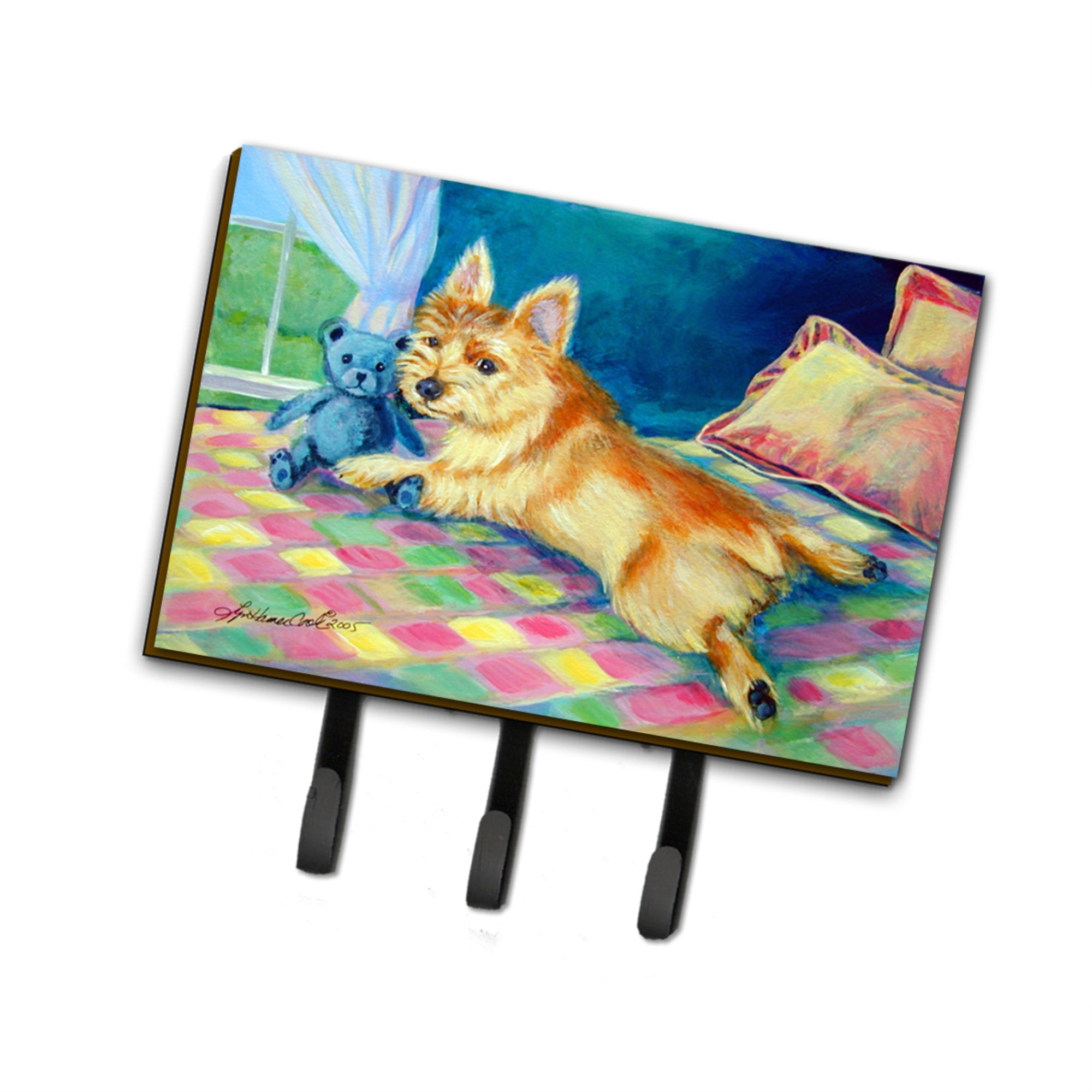 Caroline'S Treasures 7275Th68 Norwich Terrier Leash Holder Or Key Hook, Large, Multicolor