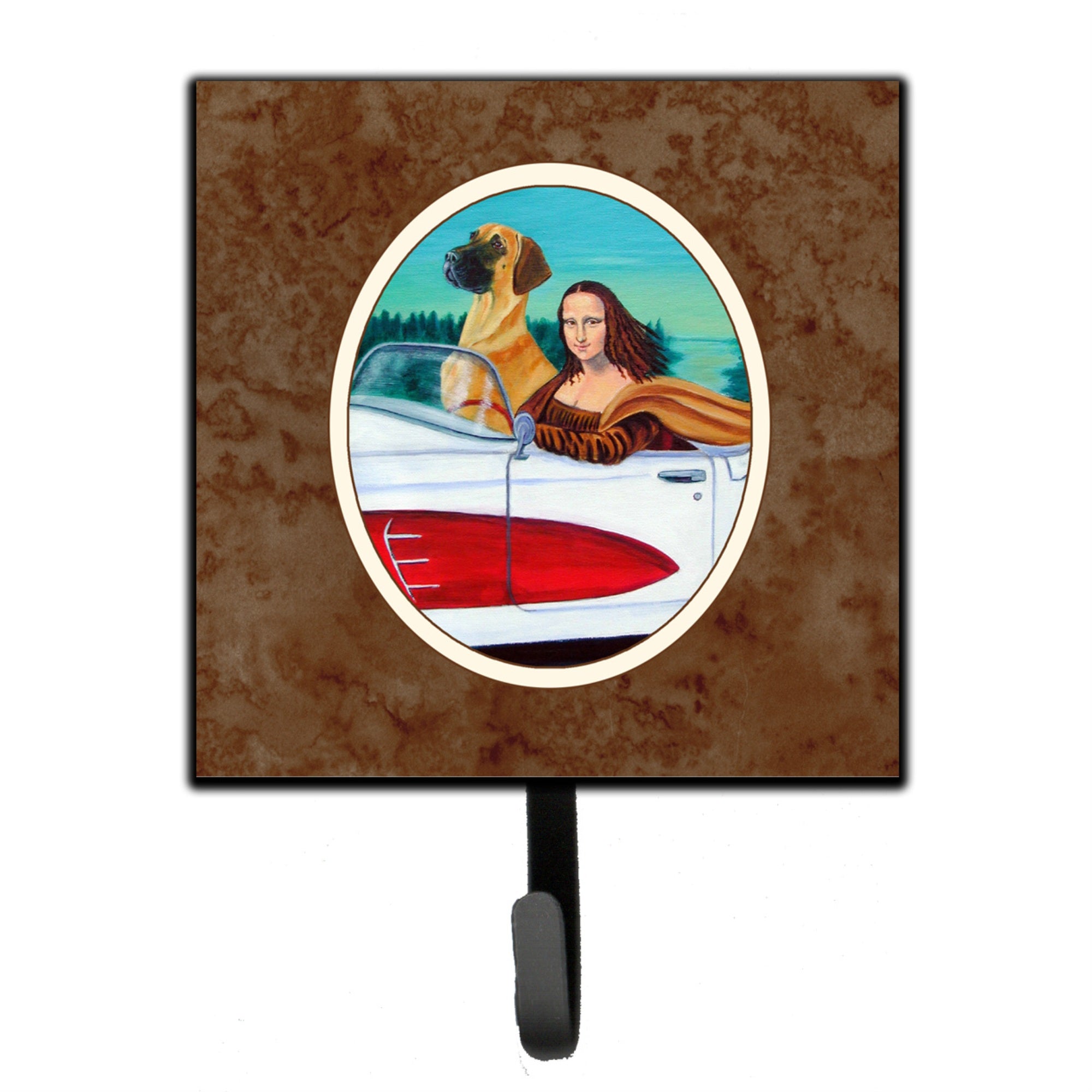Caroline'S Treasures Dane With Mona Lisa Leash Or Key Holder 7282Sh4, Small, Multicolor
