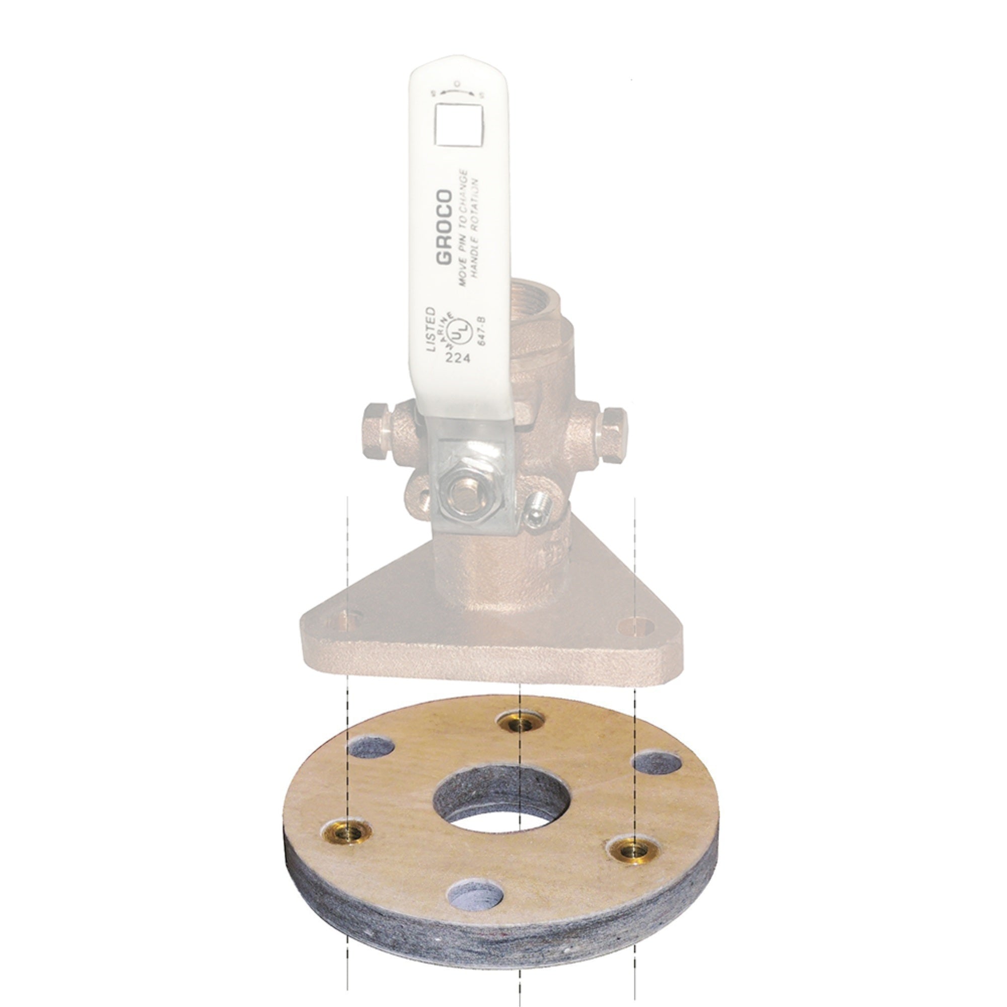 Groco Bb-1 Backing Block Fits 3/4' & 1' Seacocks