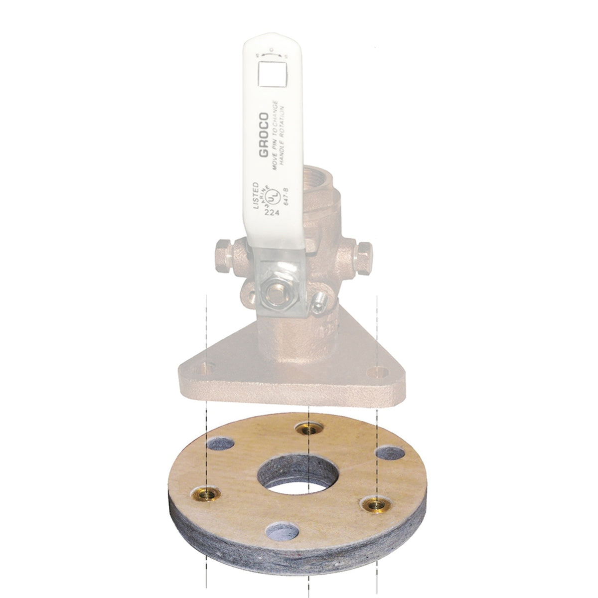 Groco Bb-1 Backing Block Fits 3/4' & 1' Seacocks