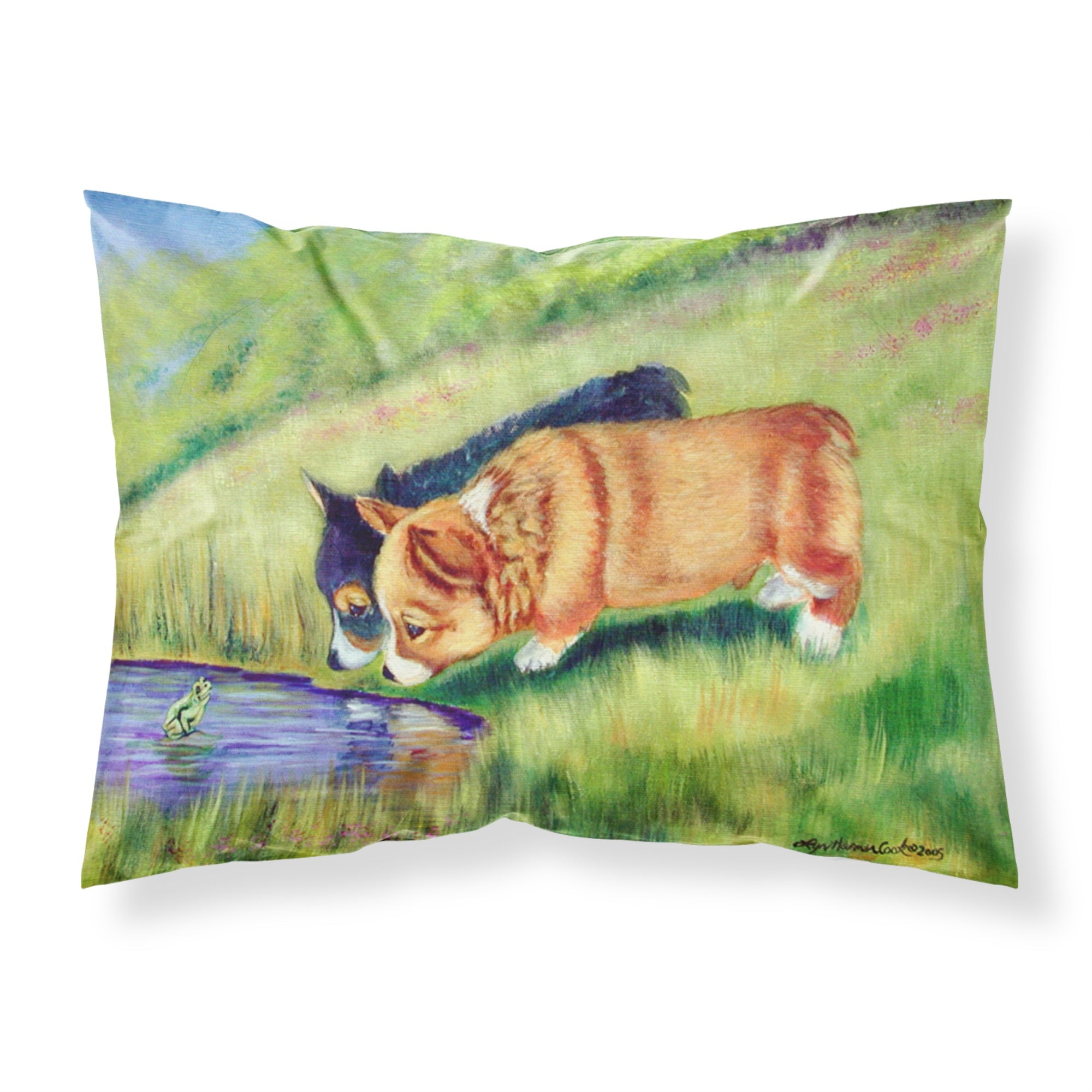 Caroline'S Treasures 7292Pillowcase Corgi Moisture Wicking Fabric Standard Pillowcase, Large, Multicolor