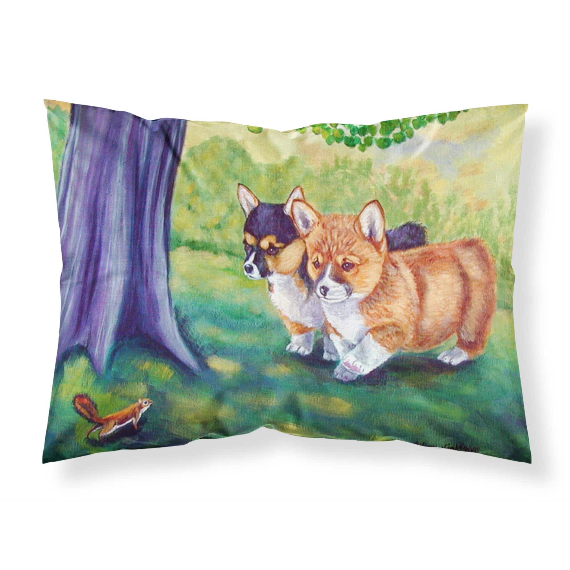 Caroline'S Treasures 7293Pillowcase Corgi Moisture Wicking Fabric Standard Pillowcase, Large, Multicolor