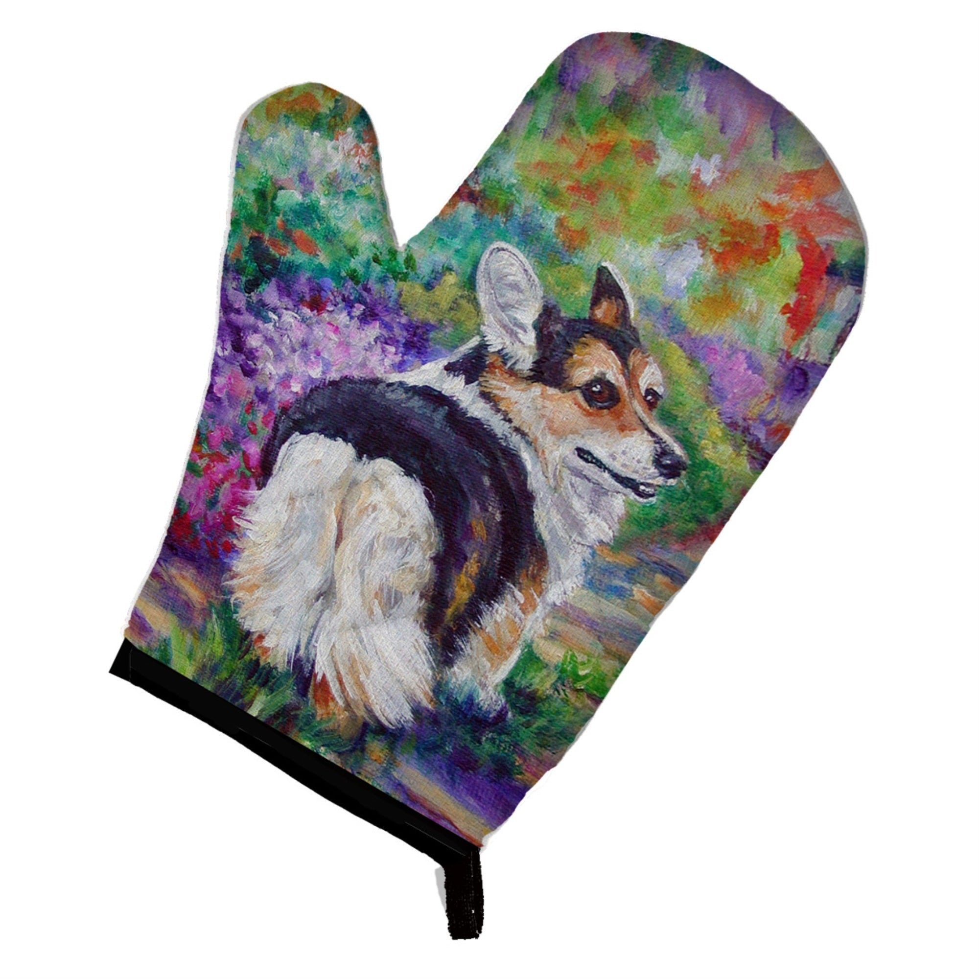 Caroline'S Treasures 7297Ovmt Corgi Garden Path Oven Mitt, 12 By 8.5, Multicolor