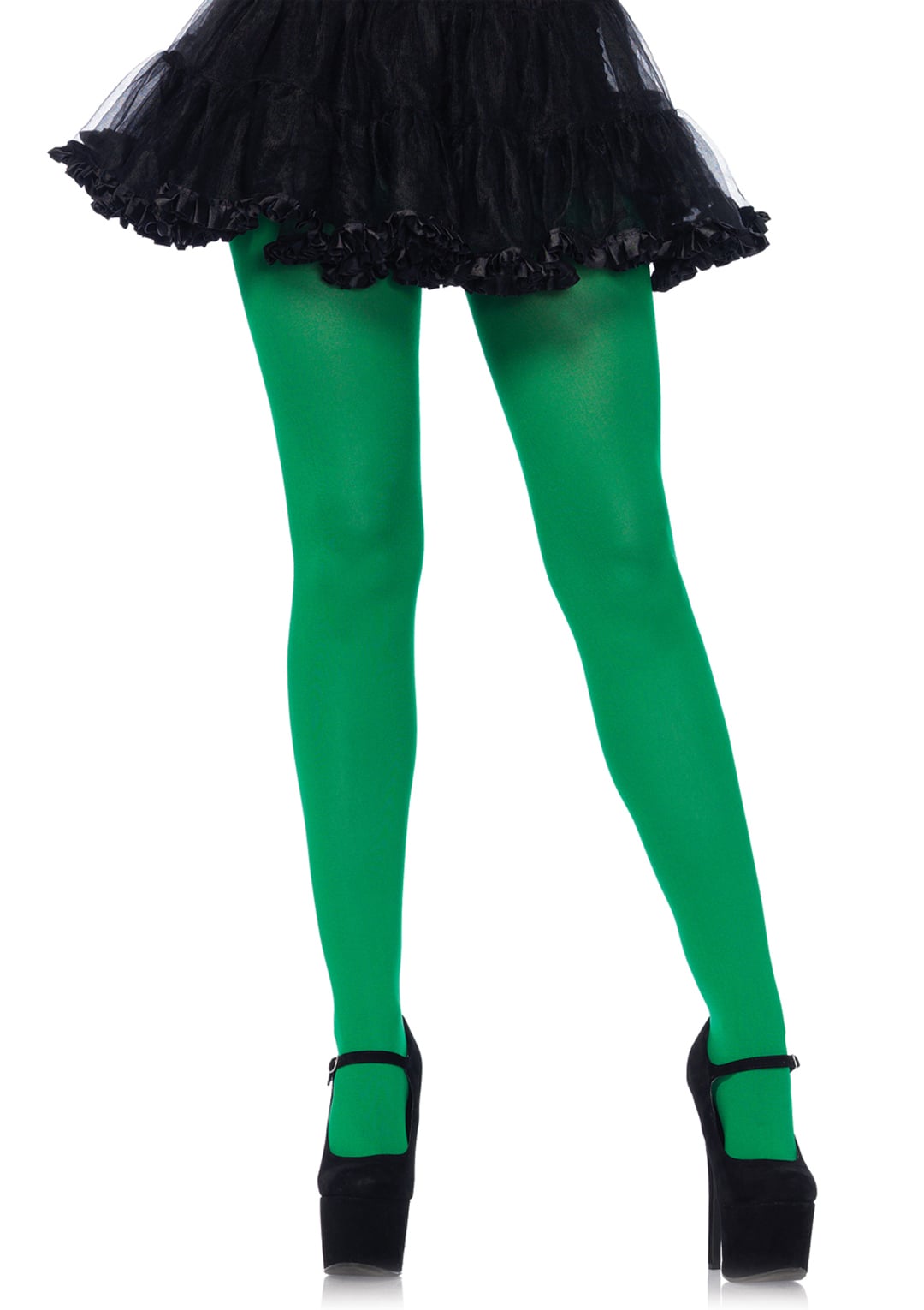 NYLON TIGHTS O/S KELLY GREE O/
