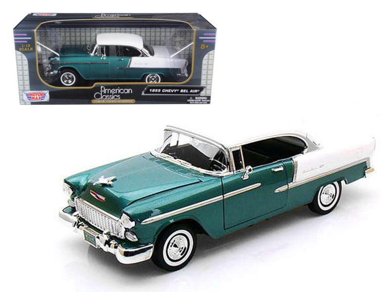 1955 Chevrolet Bel Air Hard Top Black 1/18 Diecast Car Model By Motormax