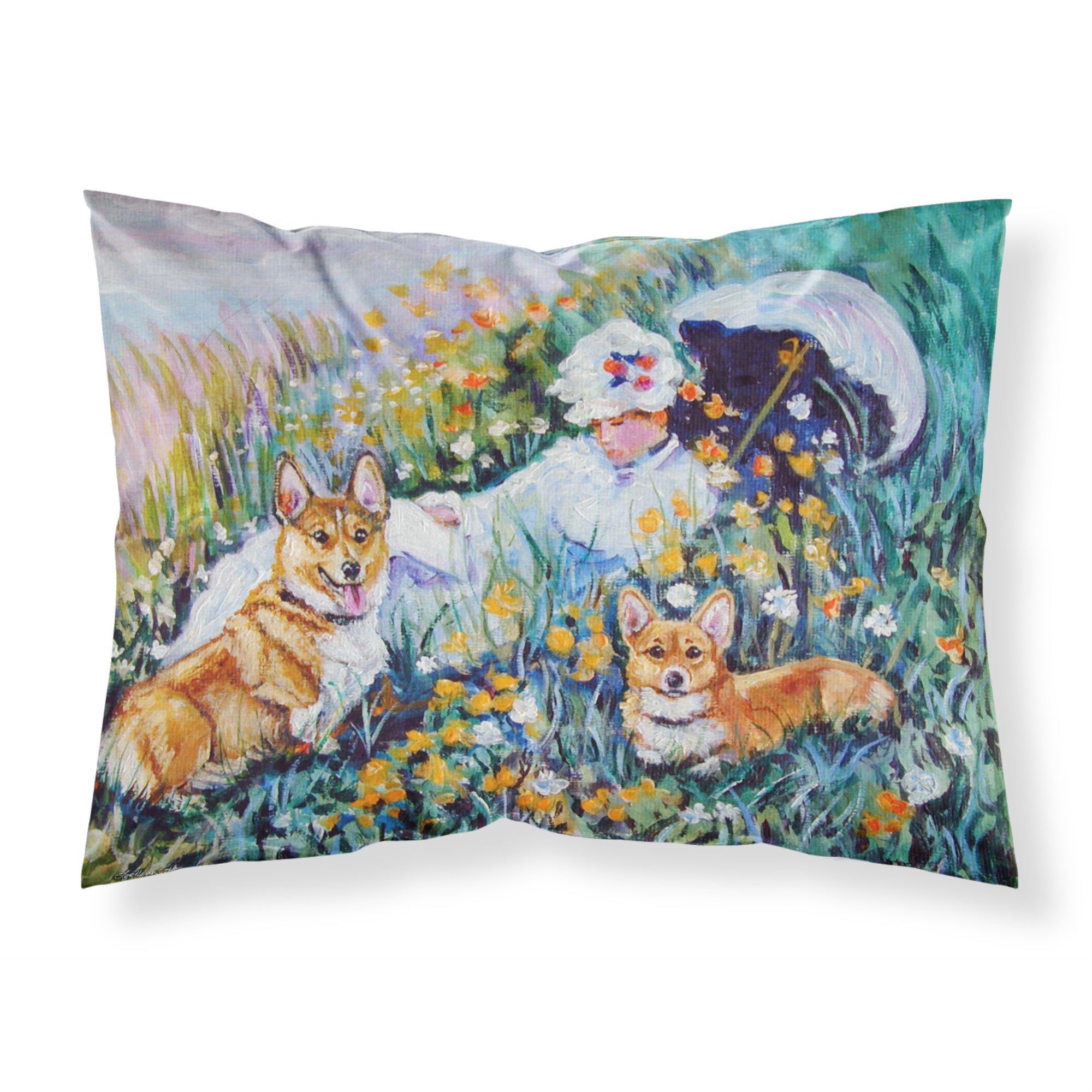 Caroline'S Treasures 7324Pillowcase Corgi Classics Fabric Standard Pillowcase, Large, Multicolor