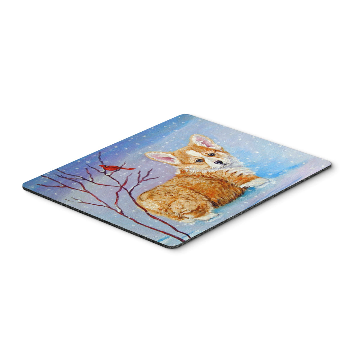 Caroline'S Treasures Corgi Pup Snow Cardinal Mouse Pad/Hot Pad/Trivet (7327Mp)