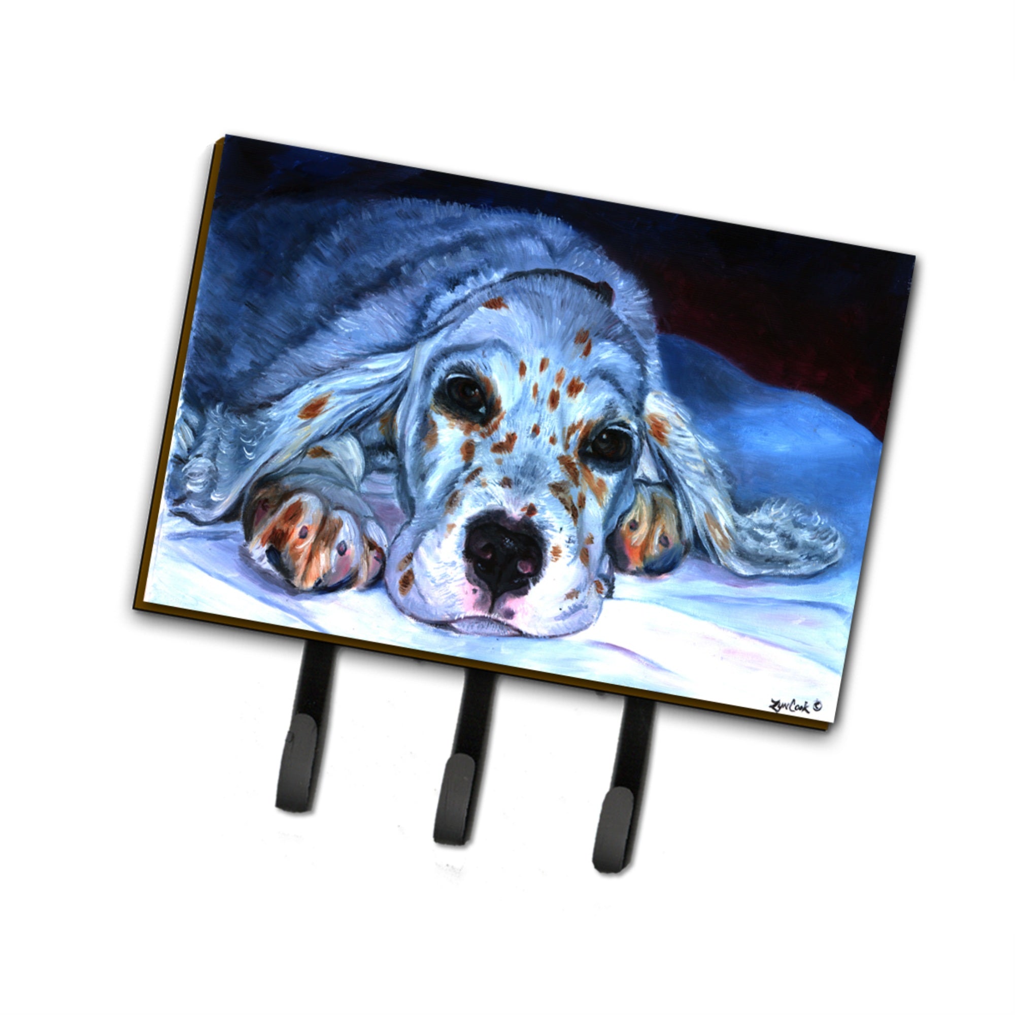 Caroline'S Treasures 7330Th68 English Setter Pup Leash Or Key Holder, Large, Multicolor