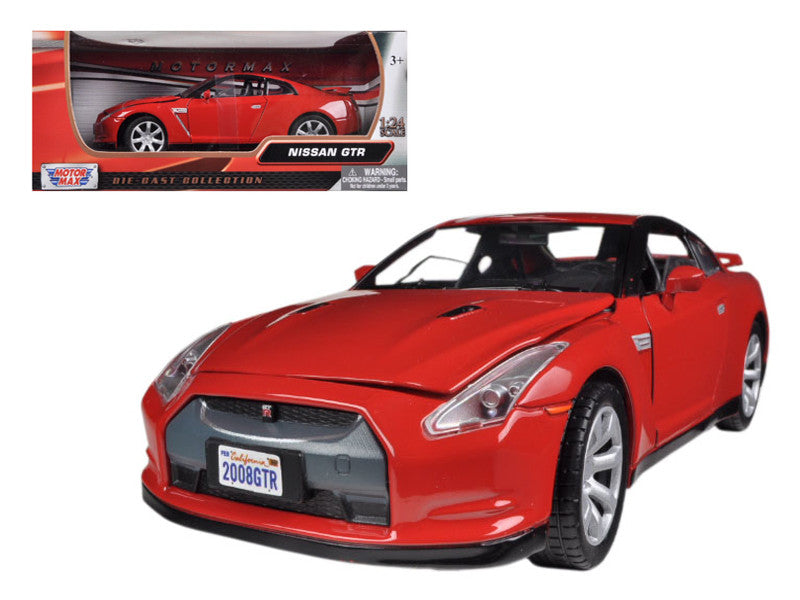 2008 Nissan Gt-R R35 Gloss Black 1/24 Diecast Model Car By Motormax
