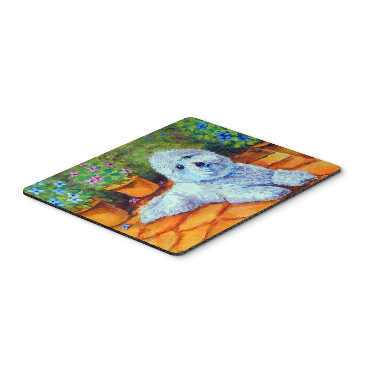 Caroline'S Treasures Bichon Frise On The Patio Mouse Pad/Hot Pad/Trivet (7346Mp)