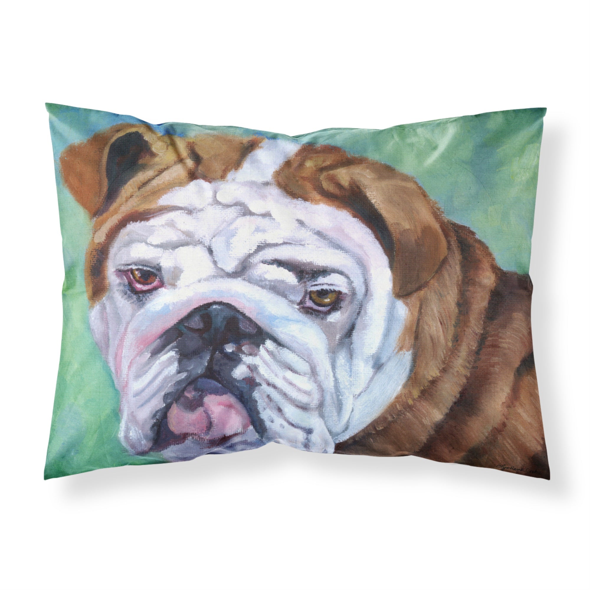 Caroline'S Treasures 7349Pillowcase Admiral The English Bulldog Fabric Standard Pillowcase, Large, Multicolor