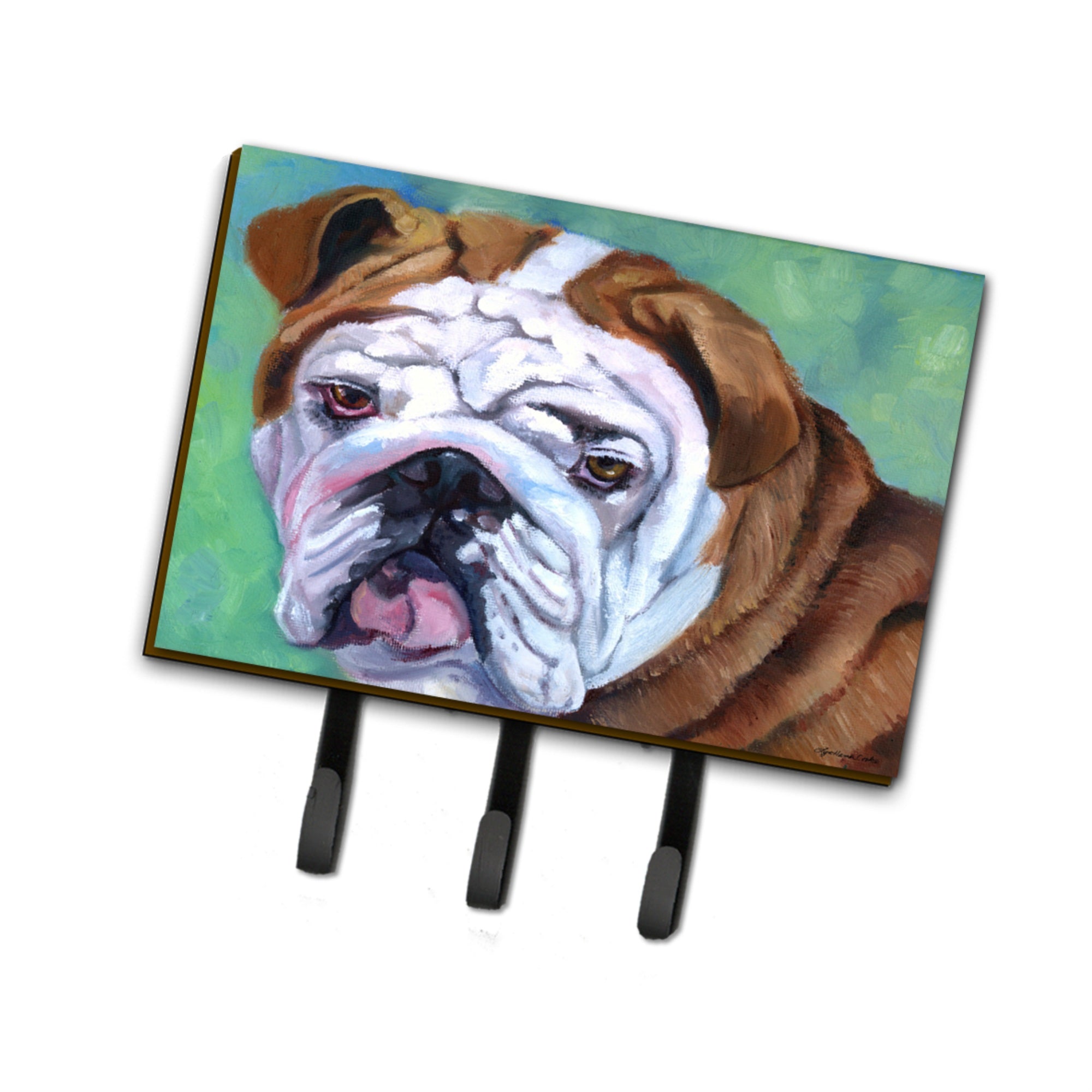 Caroline'S Treasures 7349Th68 Admiral The English Bulldog Leash Or Key Holder, Large, Multicolor