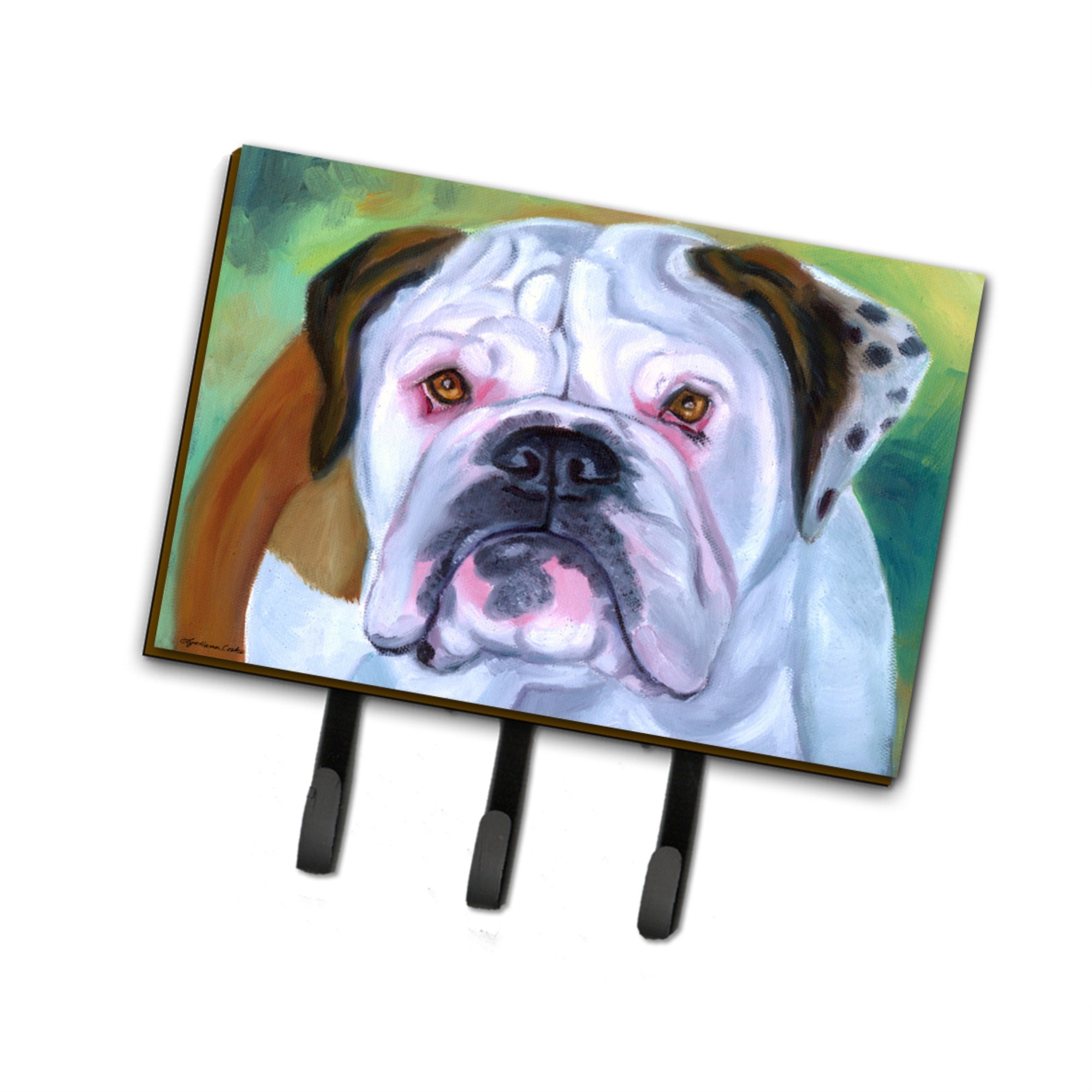 Caroline'S Treasures 7350Th68 Miss English Bulldog Leash Or Key Holder, Large, Multicolor