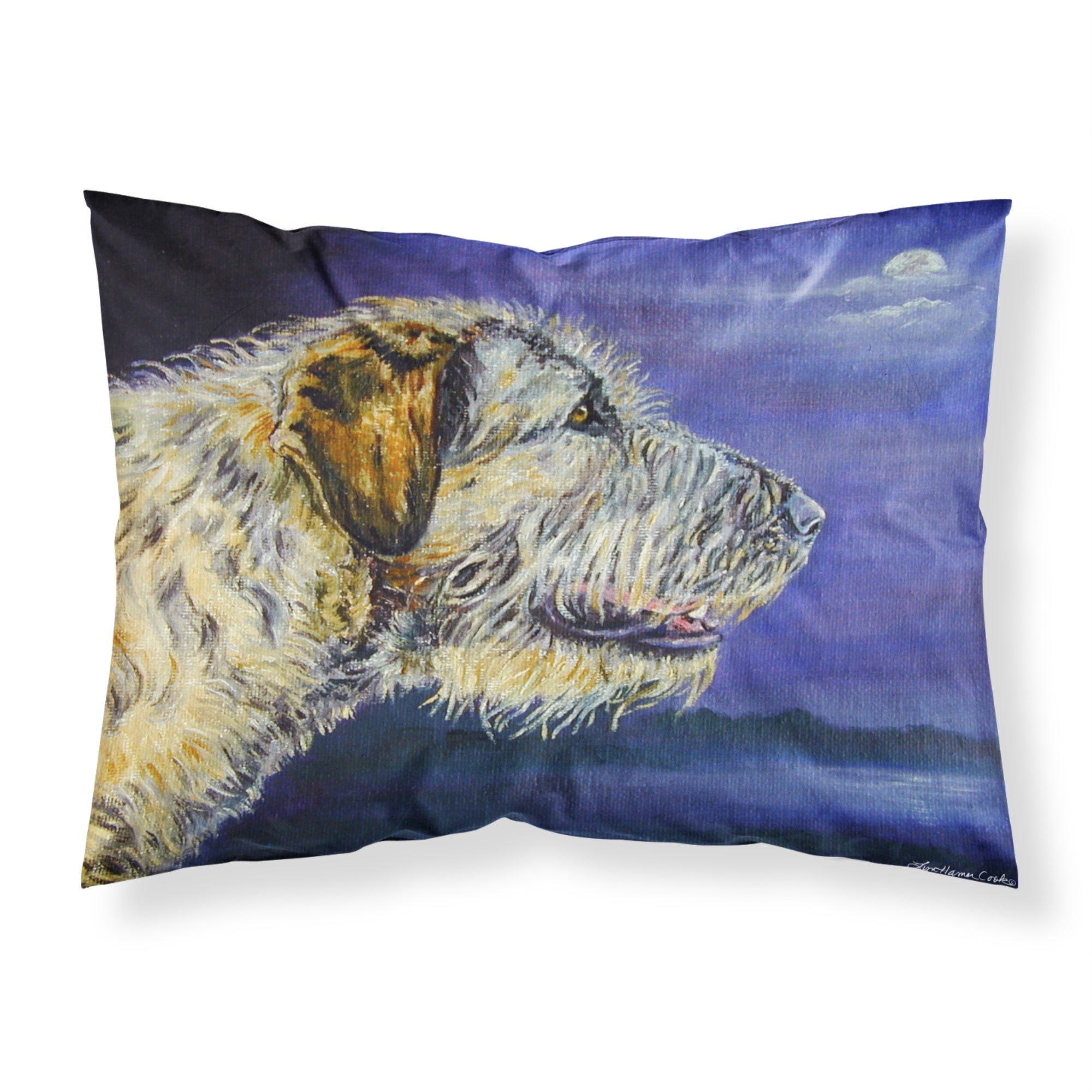 Caroline'S Treasures 7352Pillowcase Irish Wolfhound Looking Fabric Standard Pillowcase, Large, Multicolor