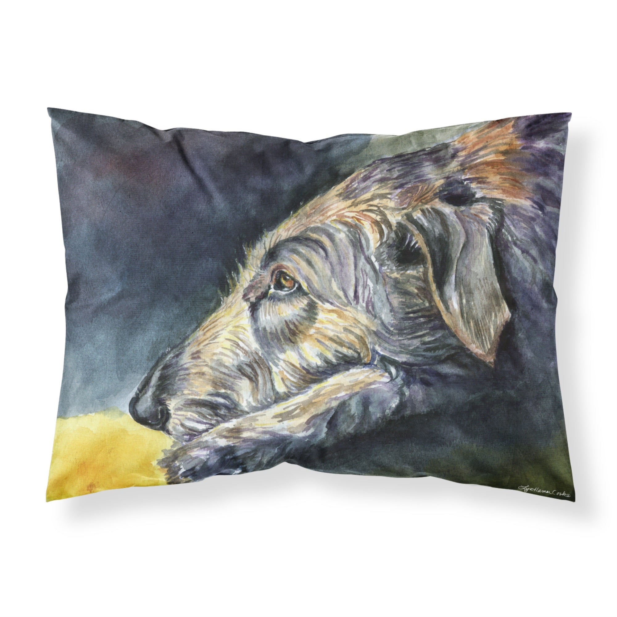 Caroline'S Treasures 7353Pillowcase Irish Wolfhound Sleeper Fabric Standard Pillowcase, Large, Multicolor
