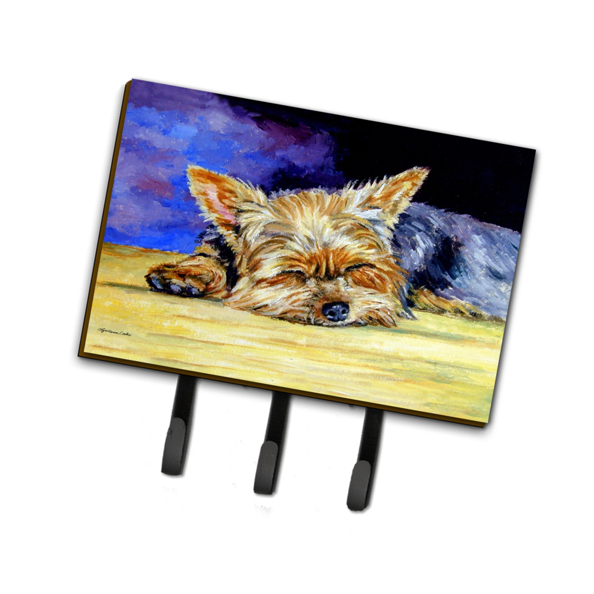 Caroline'S Treasures 7357Th68 Yorkie Taking A Nap Leash Or Key Holder, Large, Multicolor