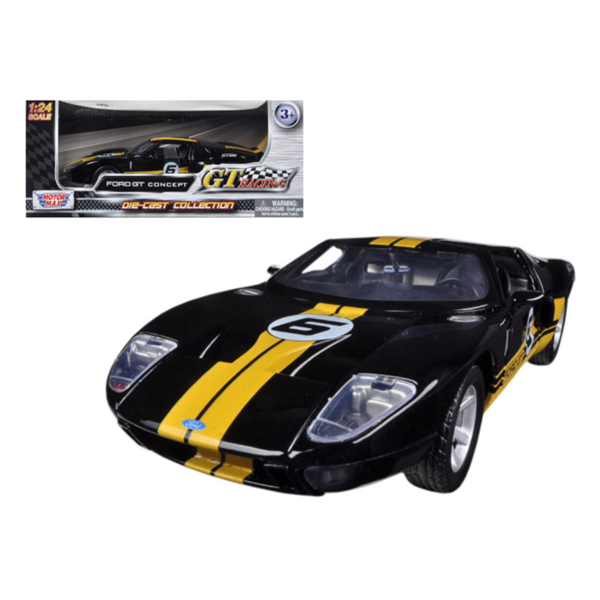 Ford Gt #6 Gt Racing 1/24 Diecast Car Model By Motormax