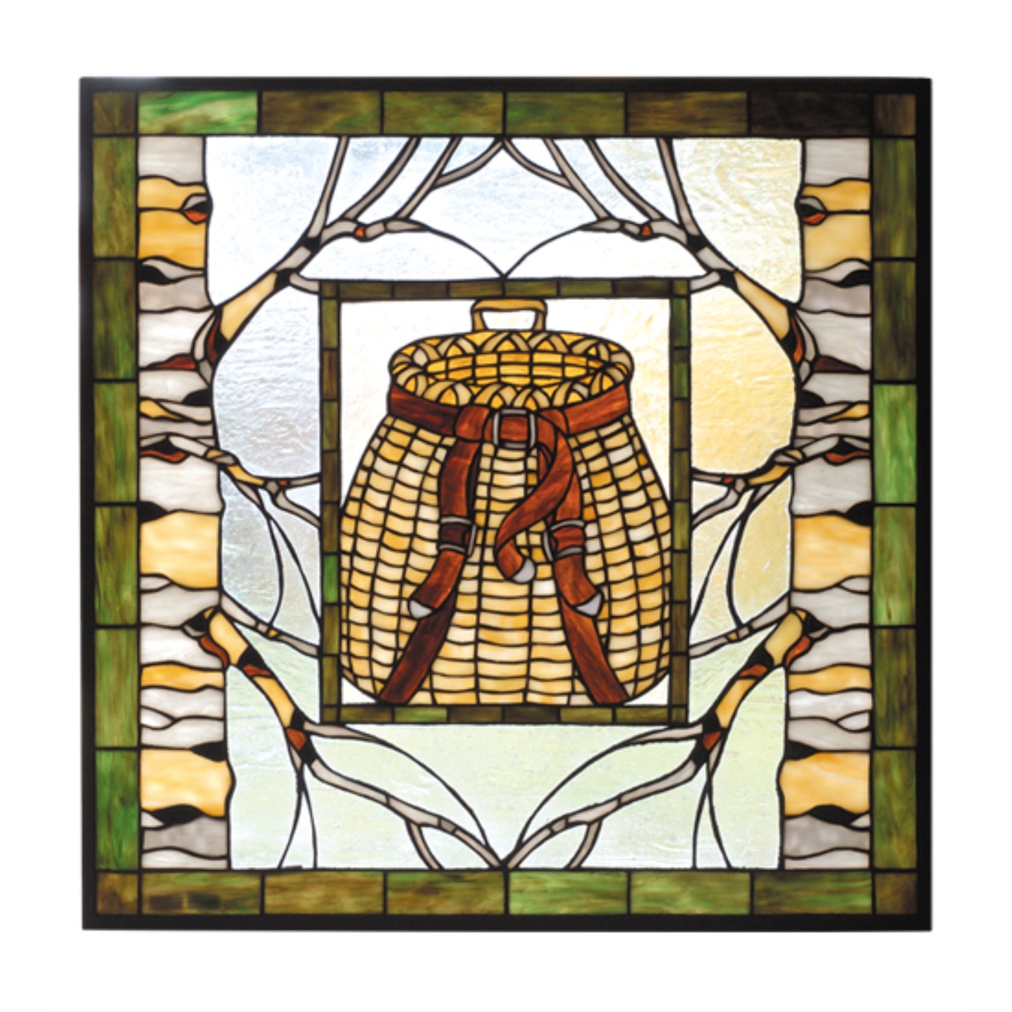 25'W X 25'H Pack Basket Stained Glass Window
