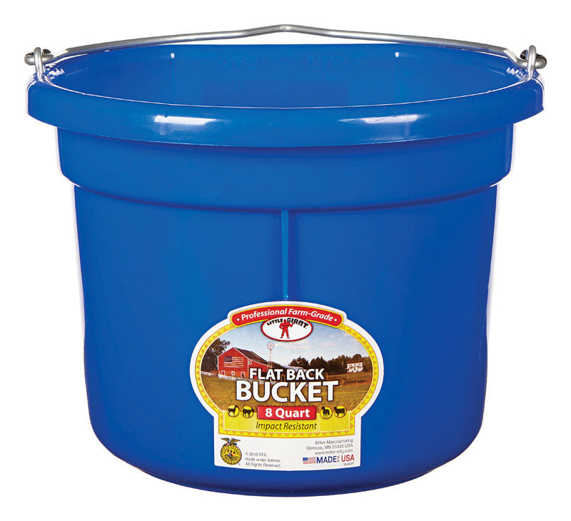 Flat Back Bucket Blu 8Qt(Pack Of 1)