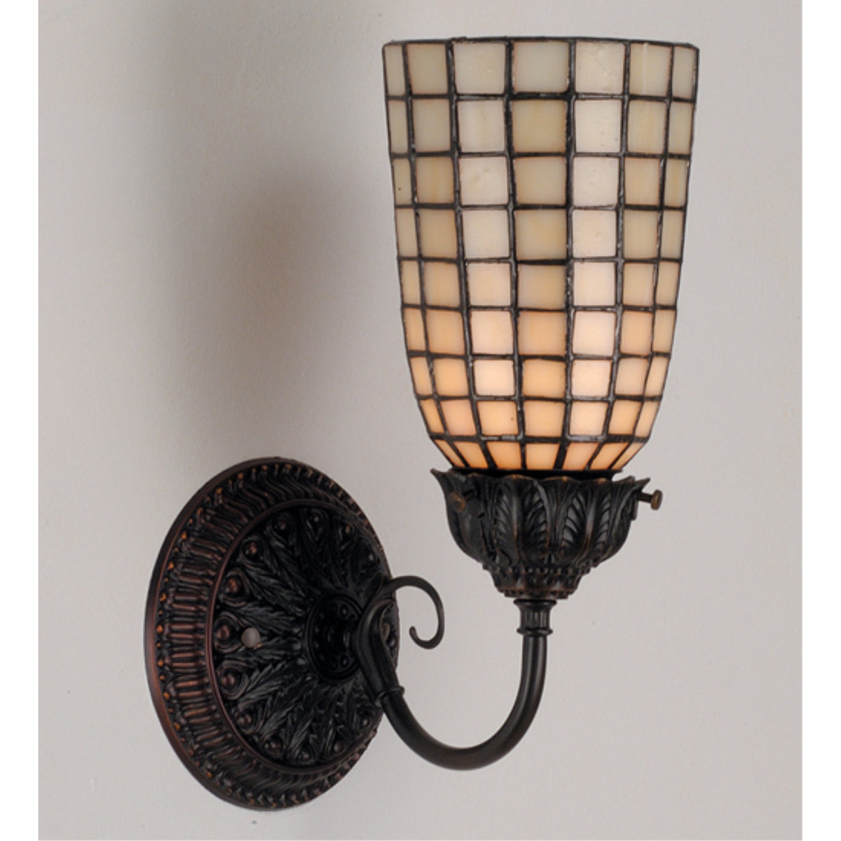 5'W Geometric Beige Wall Sconce