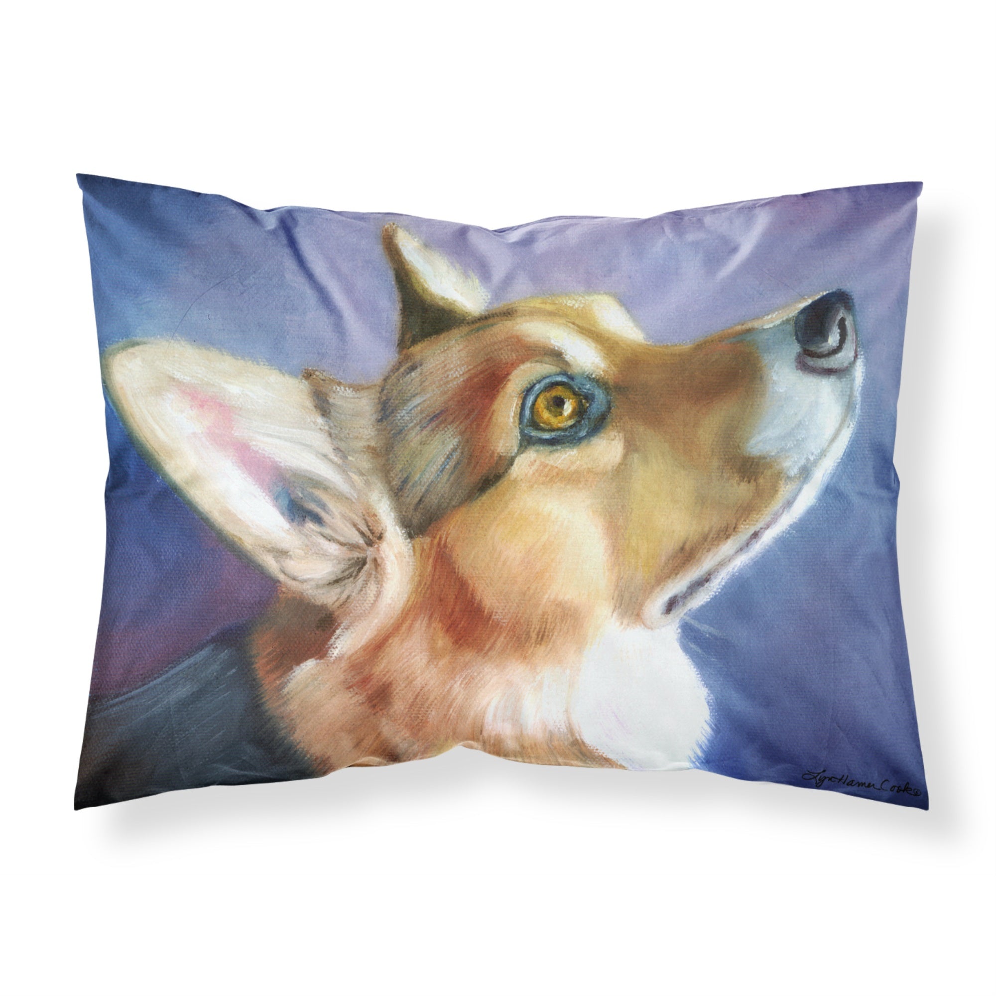 Caroline'S Treasures Corgi Devotion Fabric Standard Pillowcase 7405Pillowcase, Multicolor