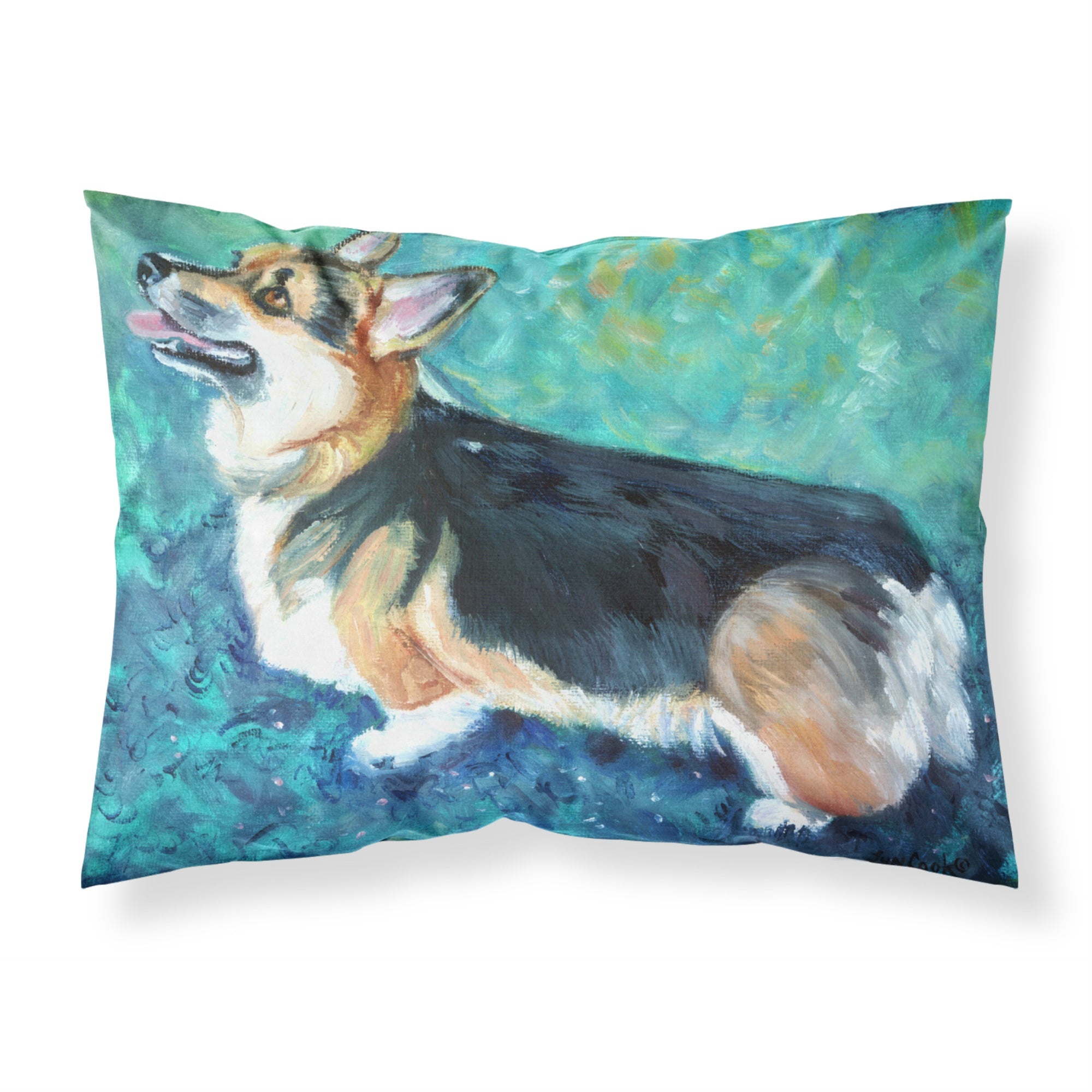 Caroline'S Treasures Corgi Pembroke Printed, Polyester Envelope Closure Pillowcase, Standard, Multicolor