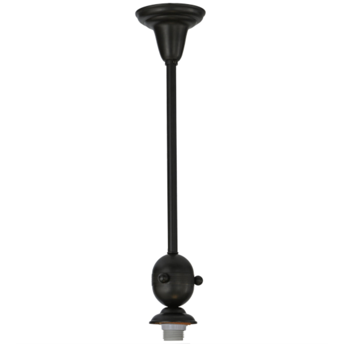 5'W Revival Craftsman Brown On Brass Deco Ball Pendant Hardware