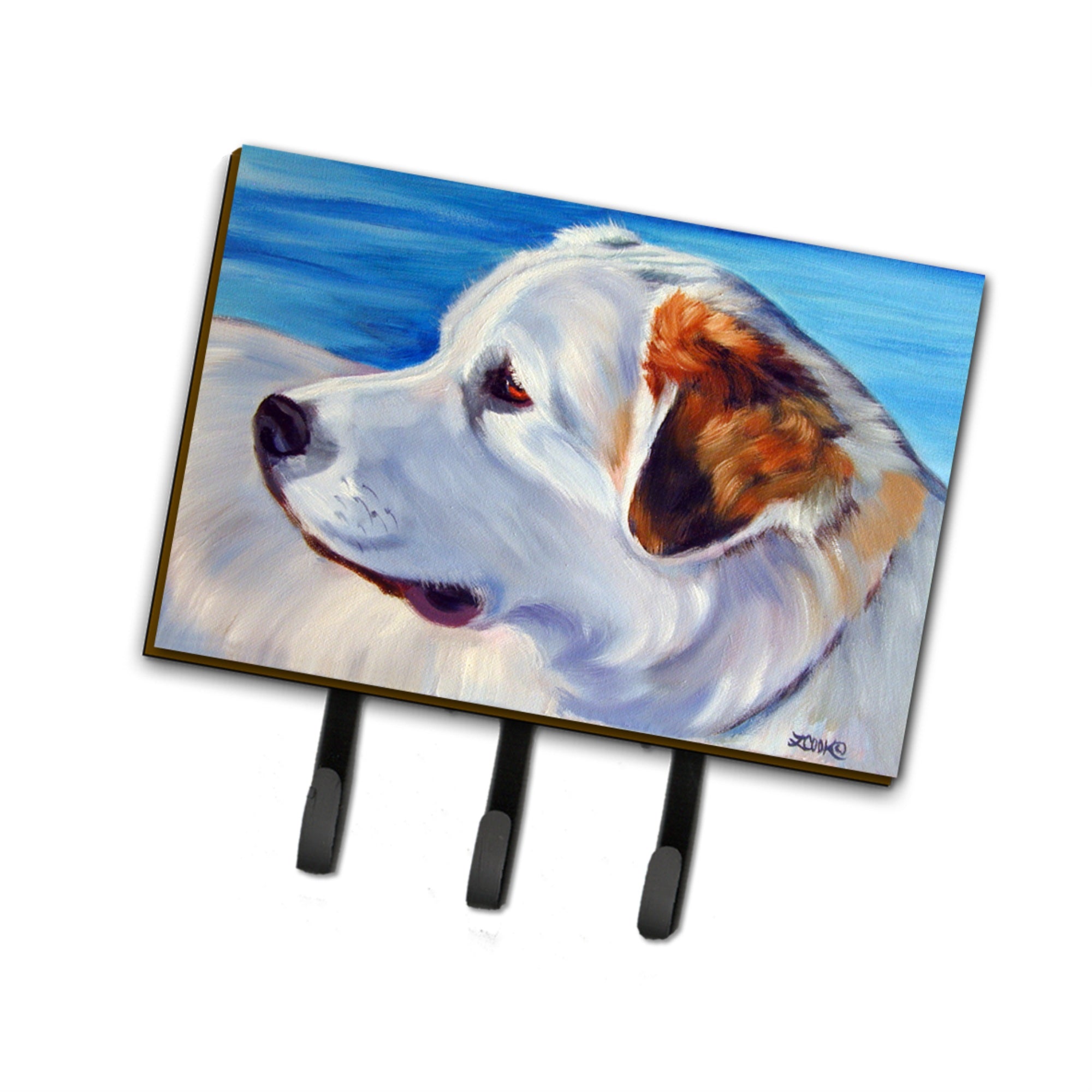 Caroline'S Treasures Pyrenees At The Beach Leash Or Key Holder 7417Th68, Triple, Multicolor