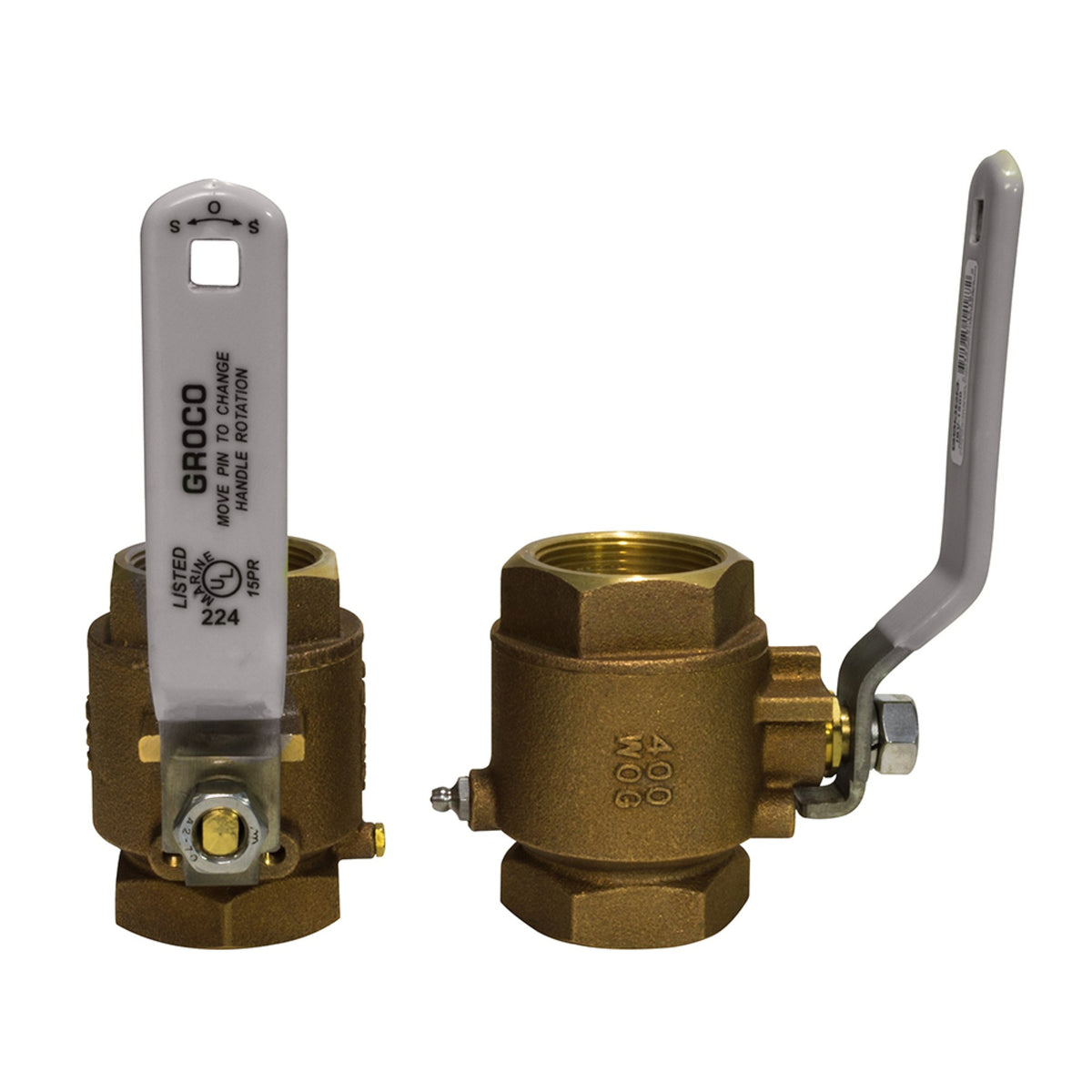 Groco 1 1/2' Npt Bronze In-Line Ball Valve