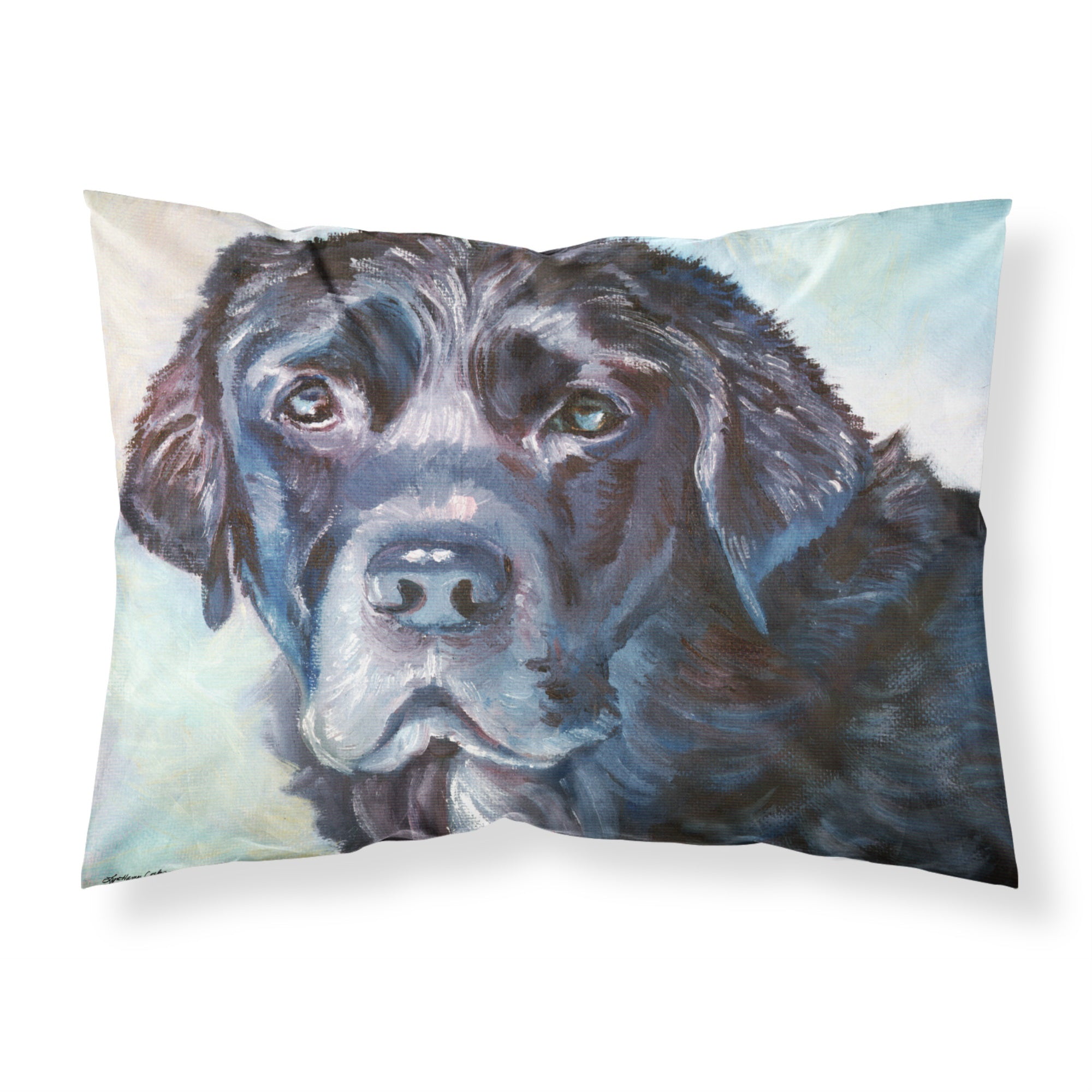 Caroline'S Treasures Black Labrador Face Fabric Standard Pillowcase 7419Pillowcase, Multicolor