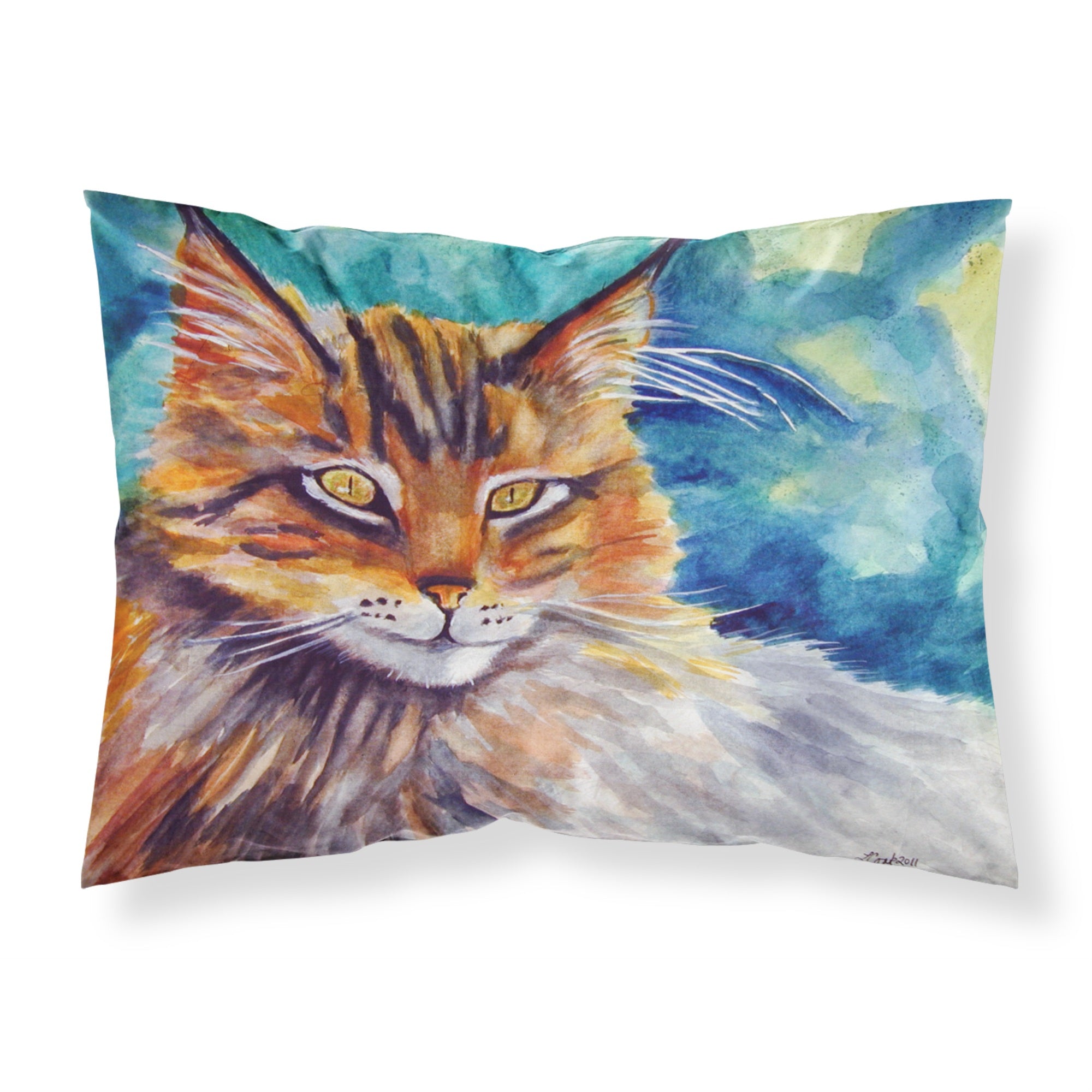 Caroline'S Treasures Maine Coon Cat Watching You Fabric Standard Pillowcase 7421Pillowcase, Multicolor