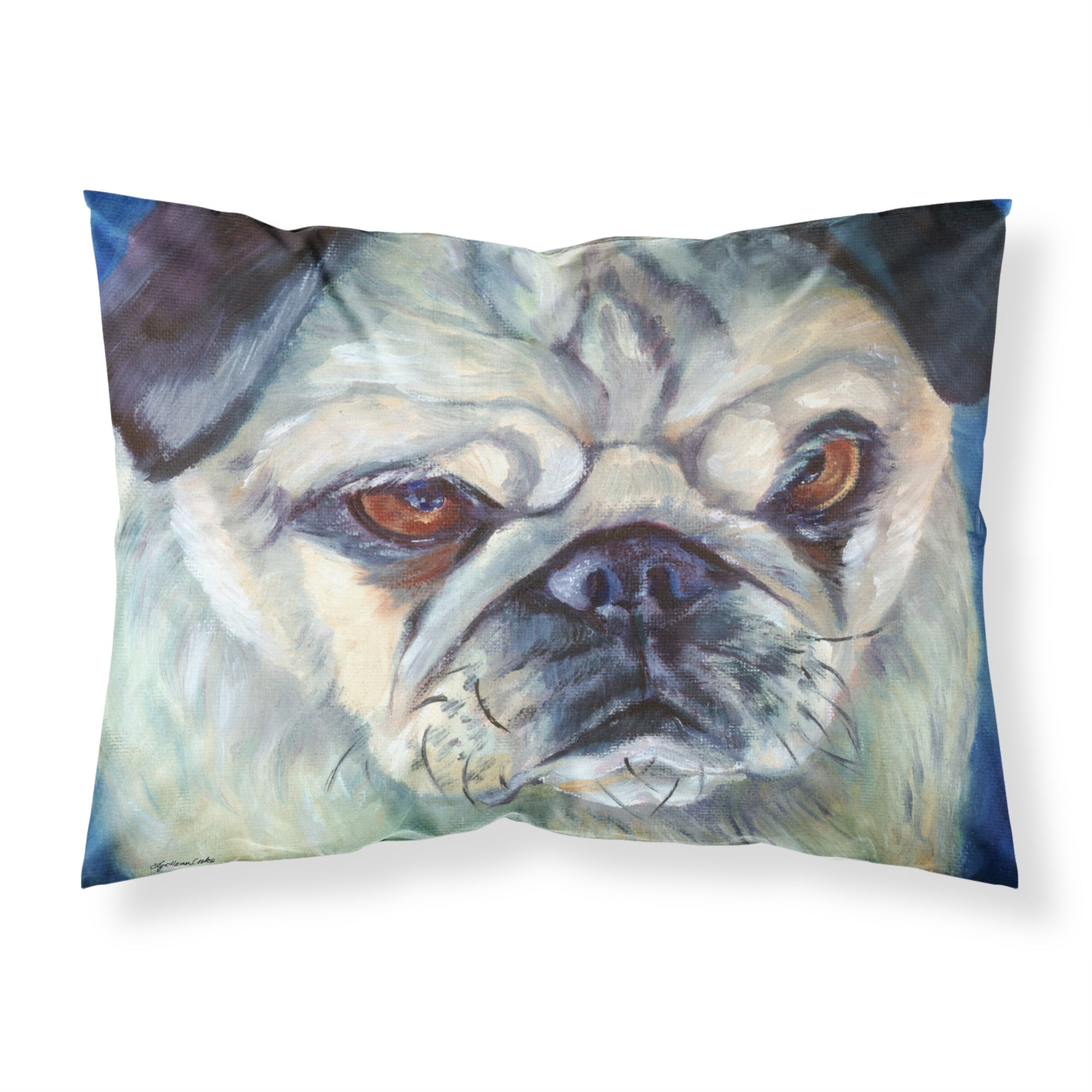 Caroline'S Treasures Pug In Thought Fabric Standard Pillowcase 7422Pillowcase, Multicolor